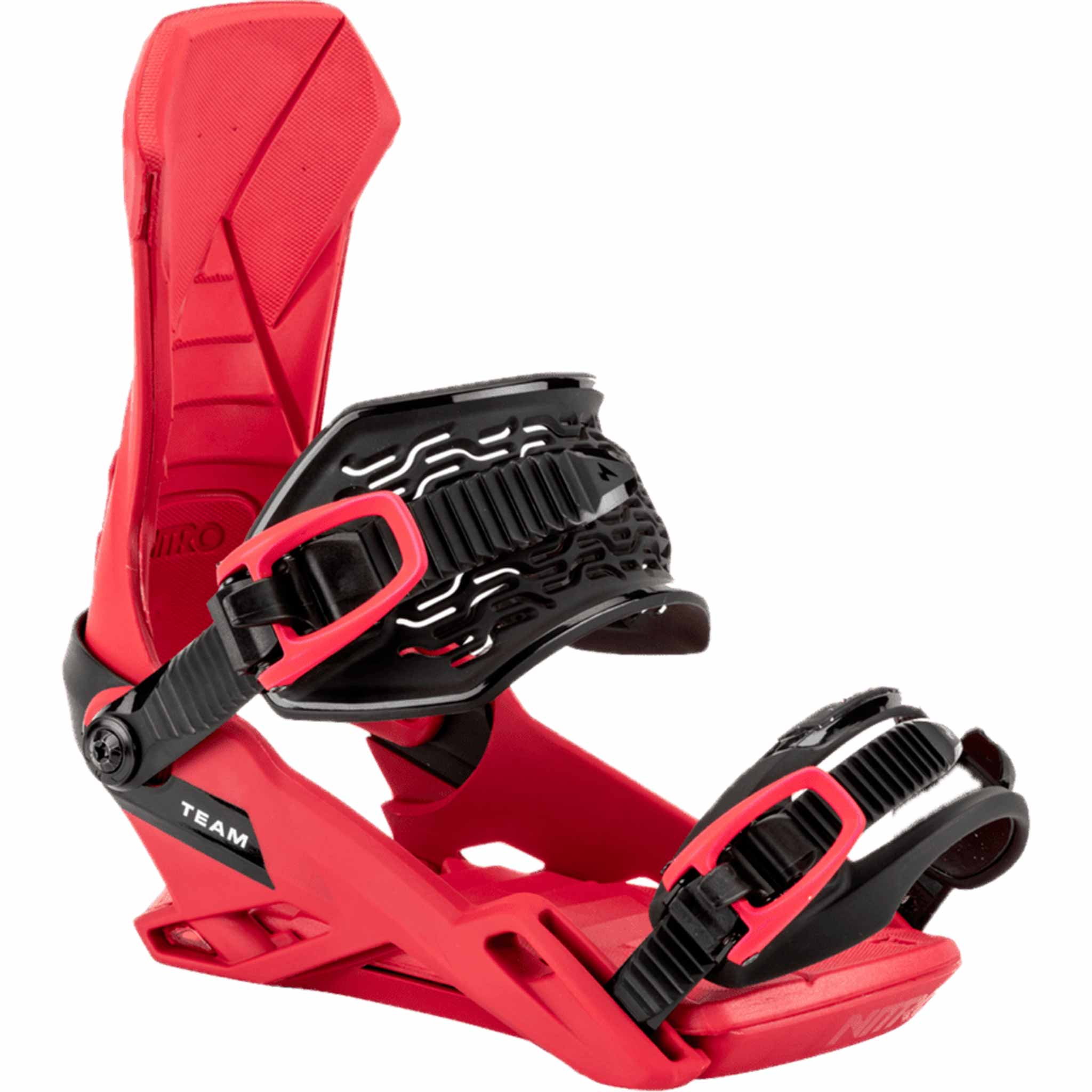Nitro Team Snowboard Binding Vivid Red 2026 Mens Bindings