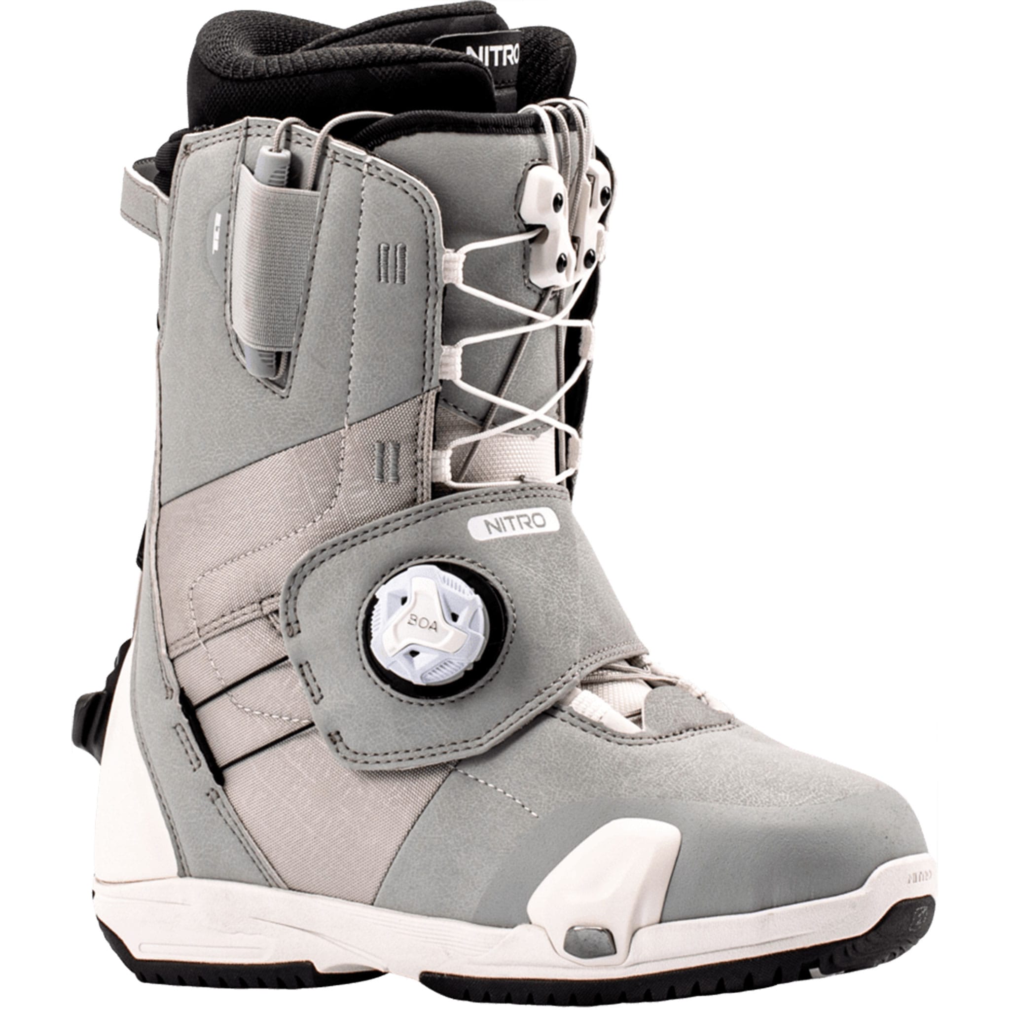 Nitro Women's Monarch Step On TLS Snowboard Boots Light Grey 2027 Womens Snowboard Boots