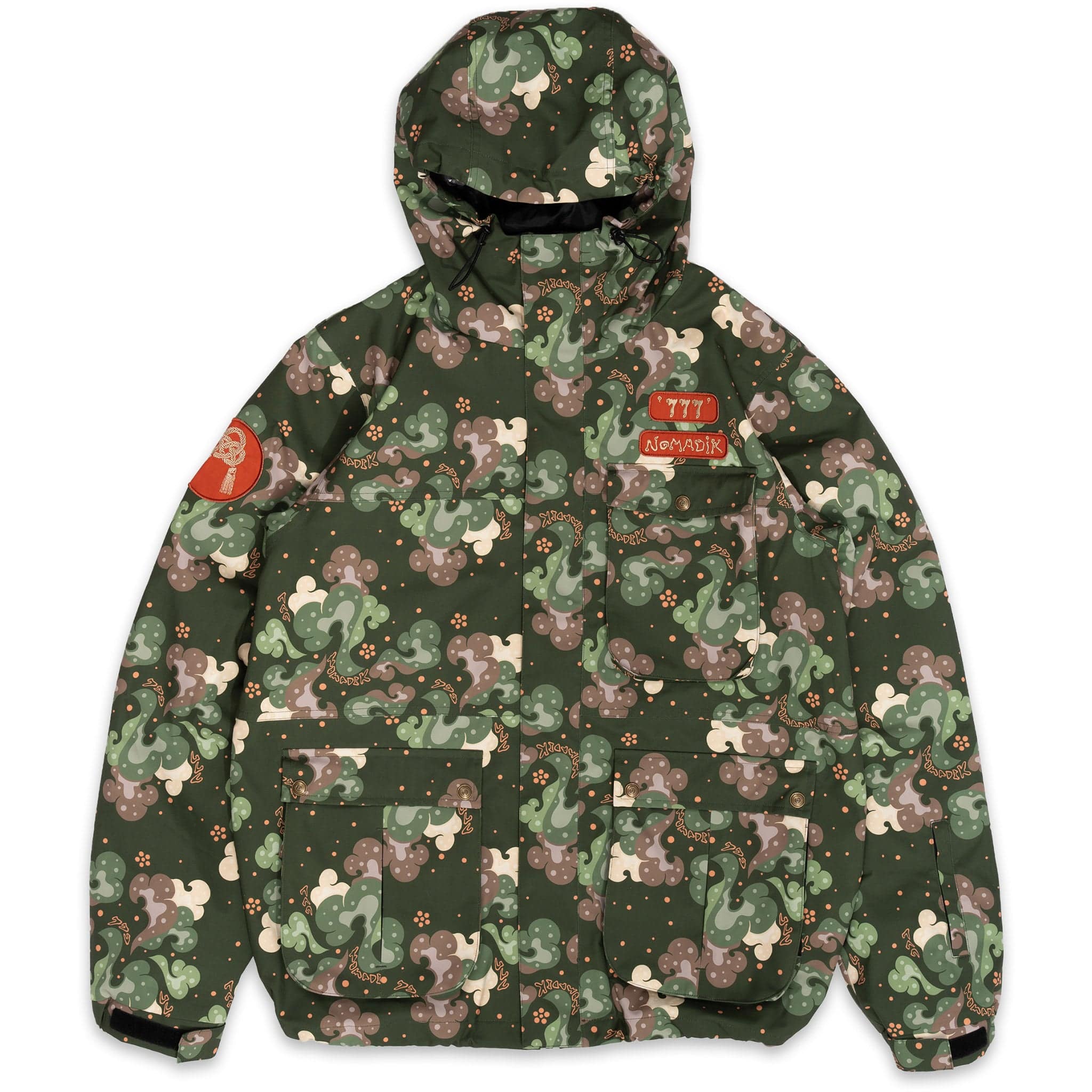 Nomadik 777 Jacket Green Camo Mens Snowboard Coat