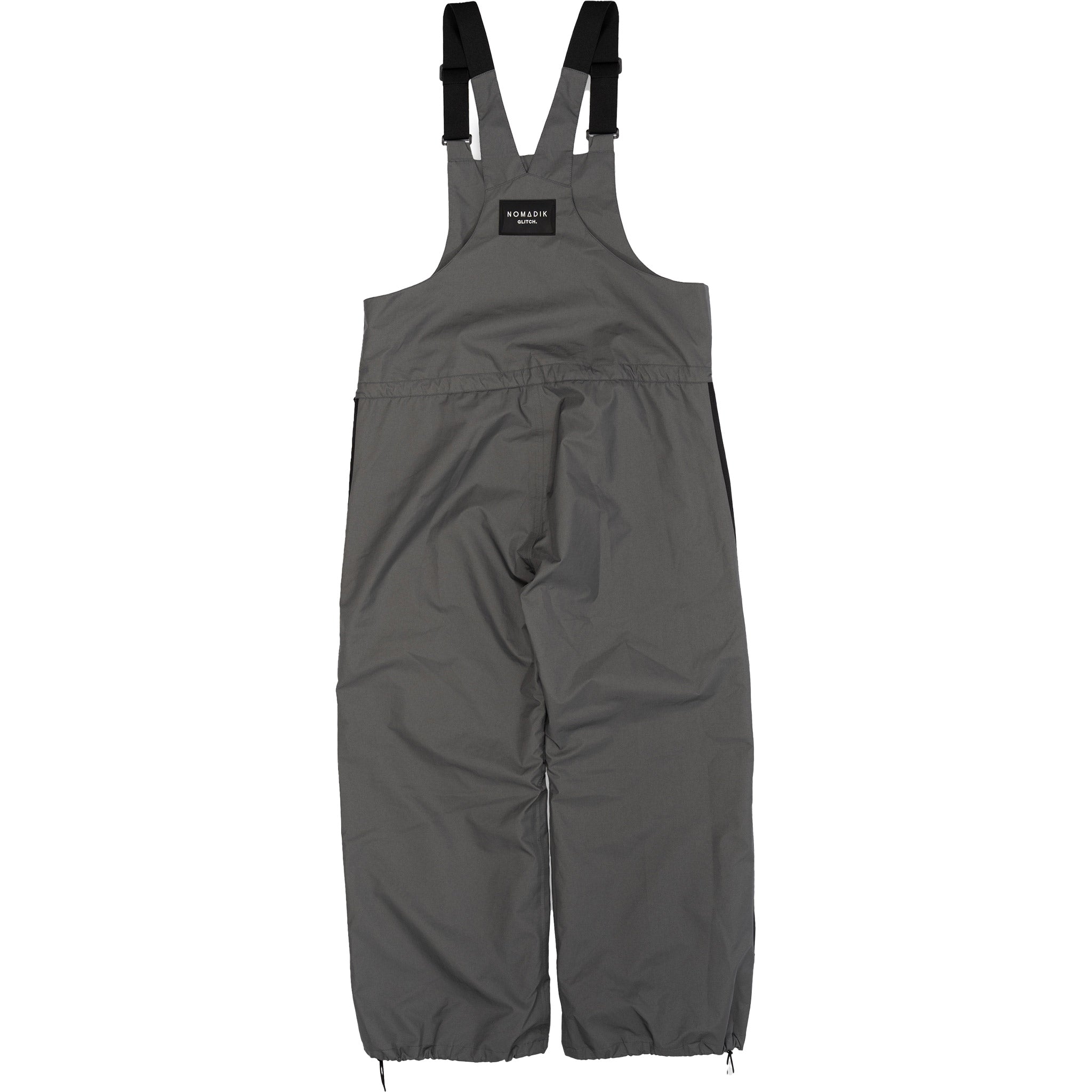 Nomadik Glitch Bib Pant Gray Black Mens Snowboard Pants
