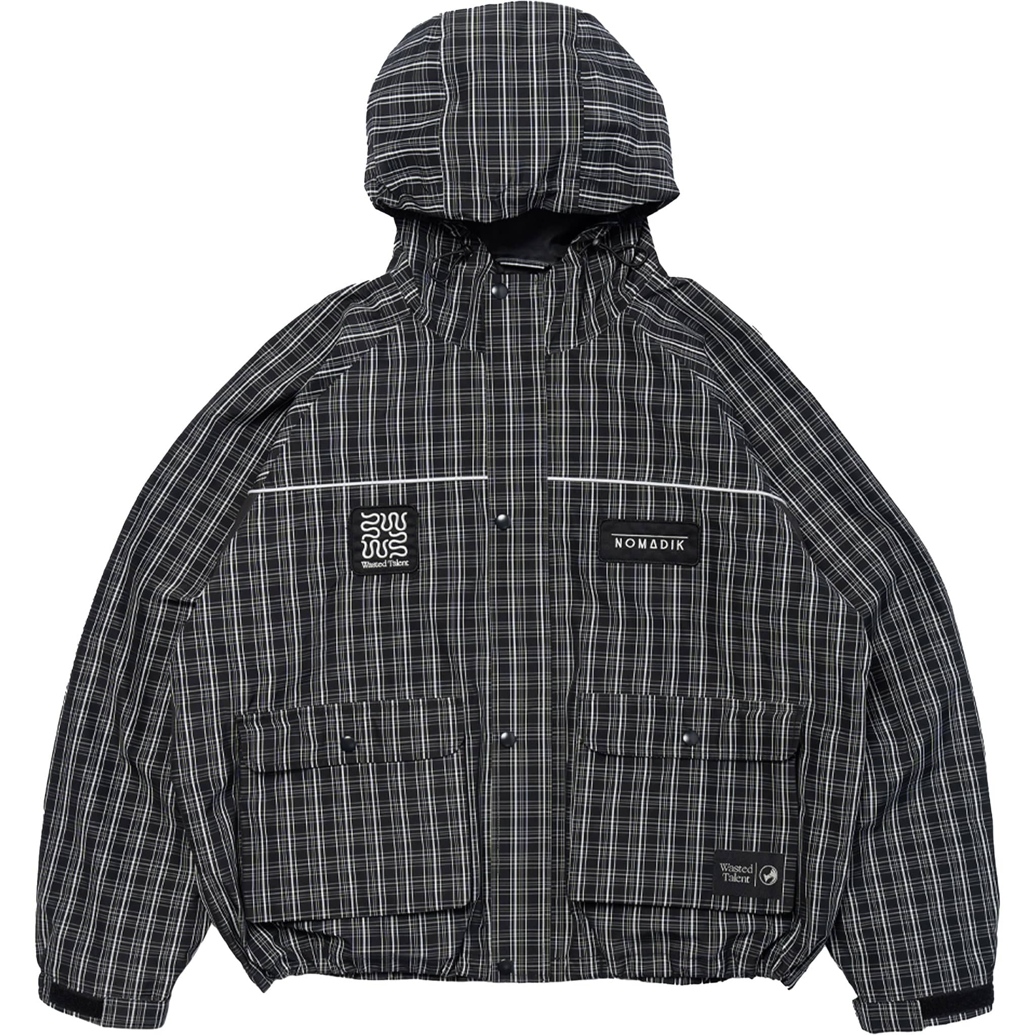 Nomadik X Wasted Talent Jacket Check Mens Snowboard Coat