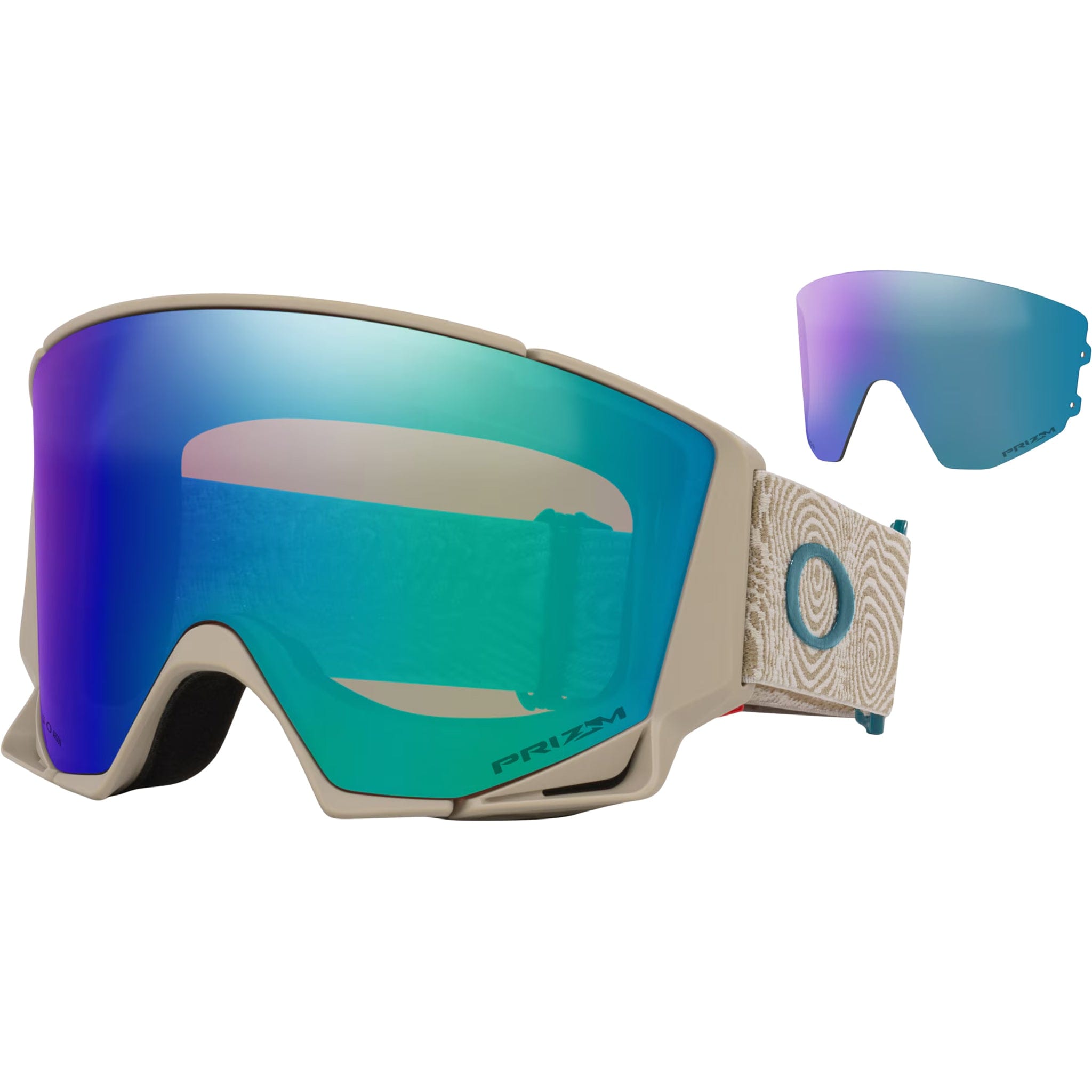 Oakley Flow Scape L Alt Fit Snow Goggles Mist Trails Prizm Argon Iridium Goggles
