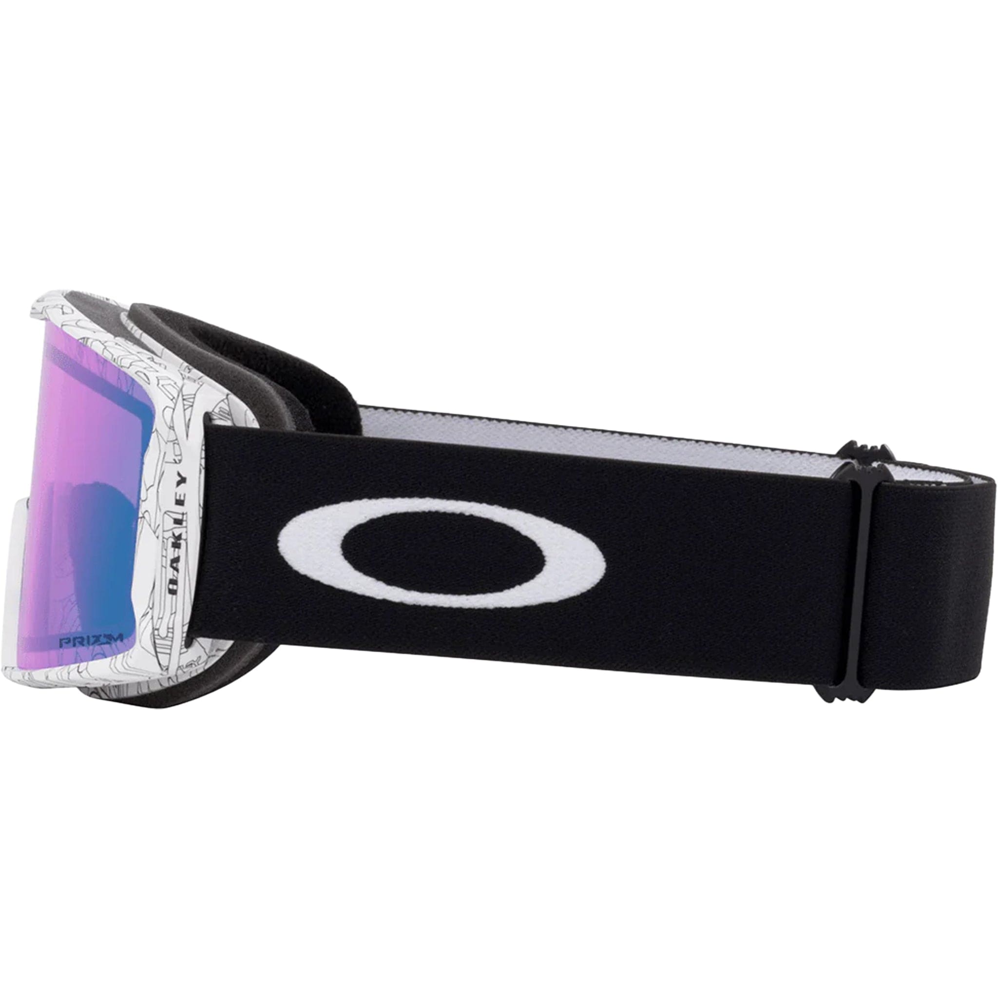 Oakley Line Miner L Snow Goggles Matte White Ghost Text Prizm Iced Iridium Goggles
