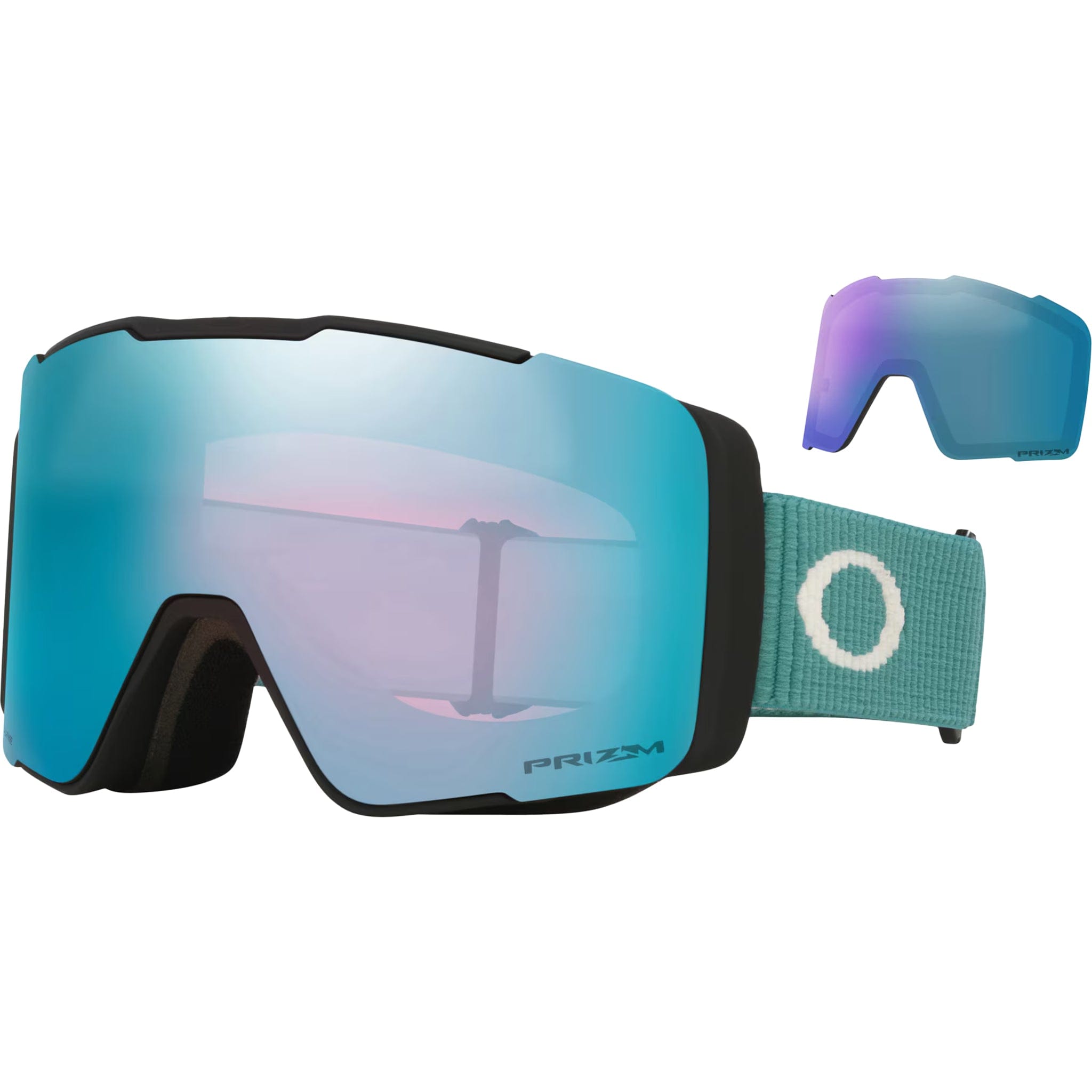 Oakley Line Miner Pro M Alt Fit Snow Goggles Pacific Corduroy Prizm Snow Sapphire Iridium Goggles
