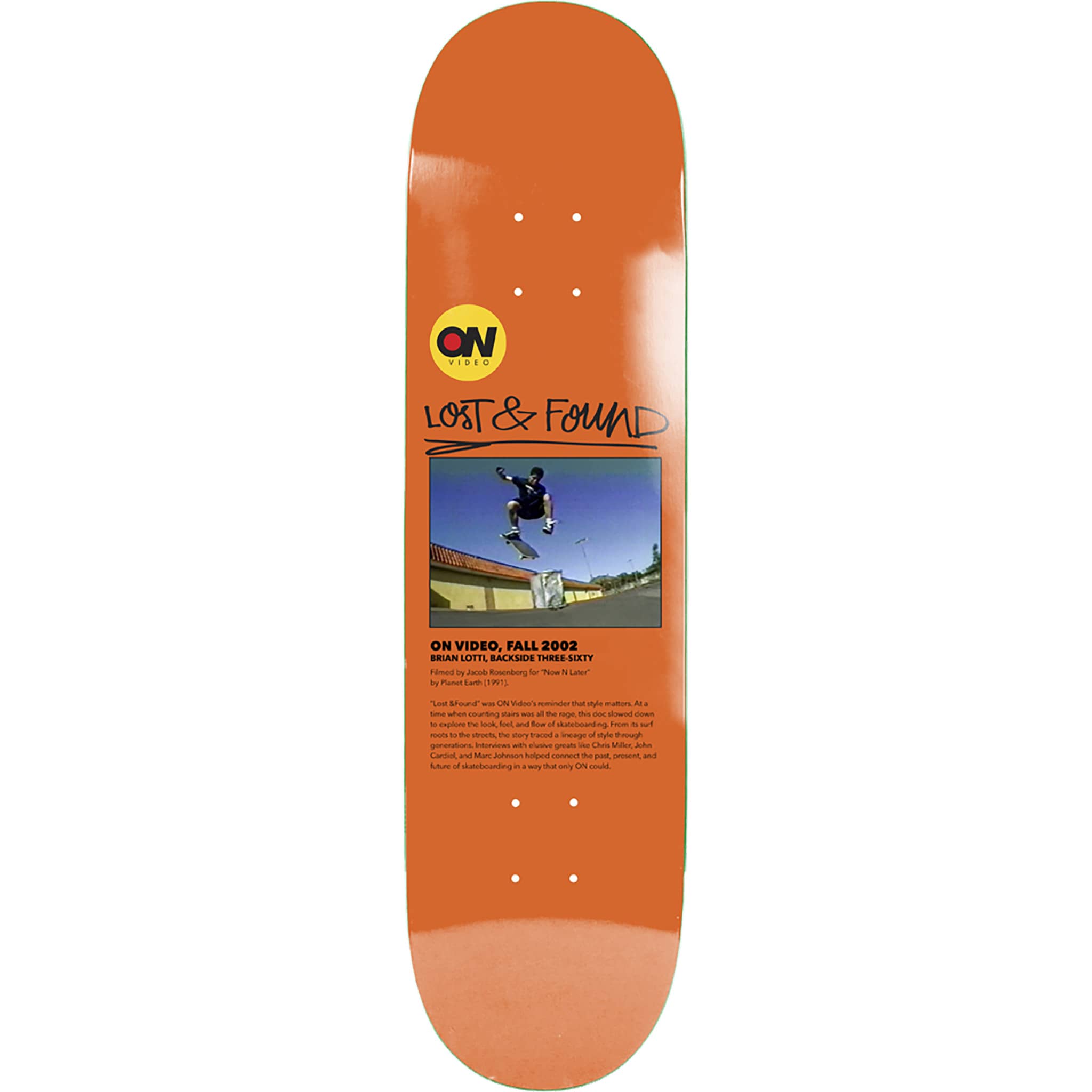 On Video Lost & Found EX7 Skateboard Deck 8" Skateboard