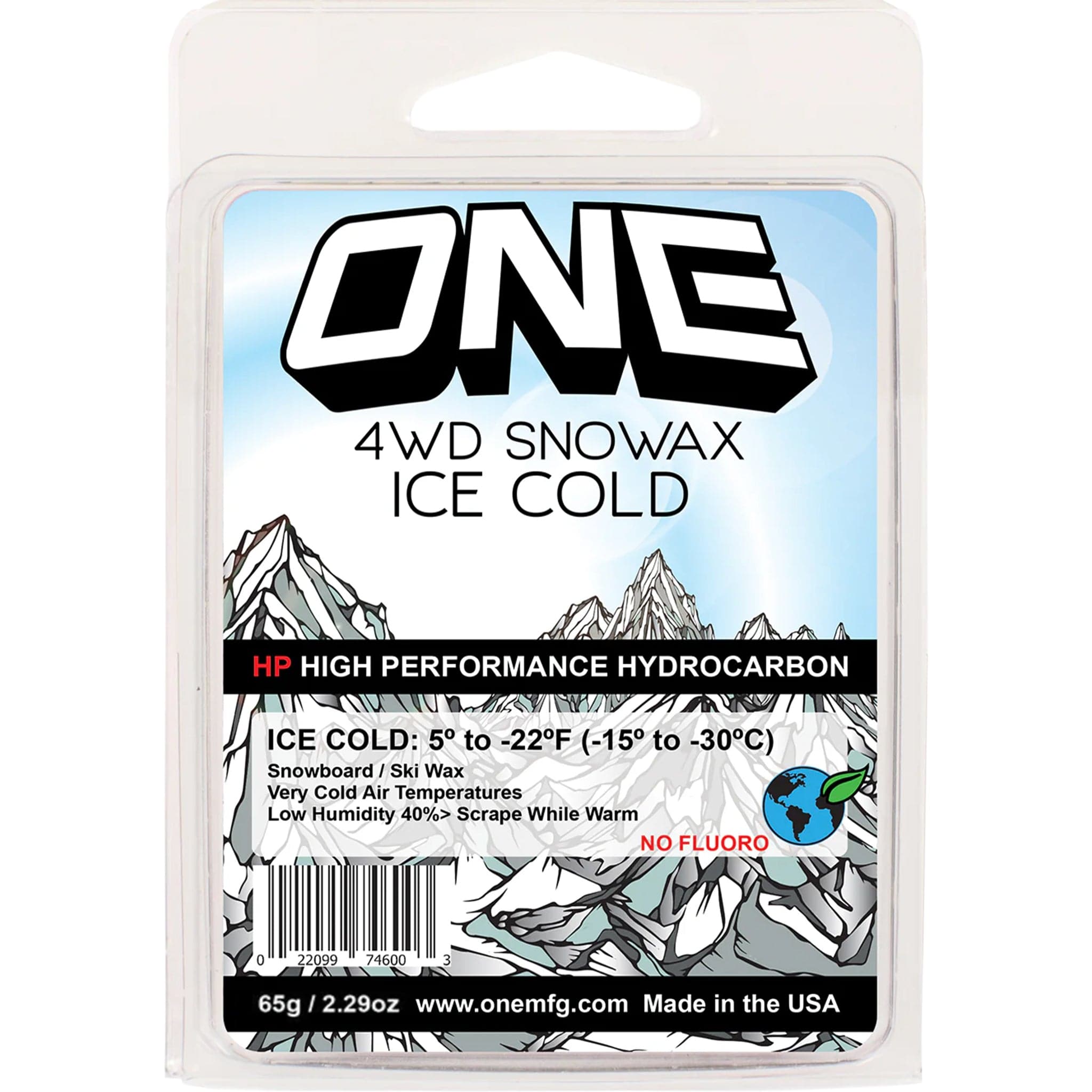 One Ball 4WD Ice Cold Snowboard Wax Tools & Tuning
