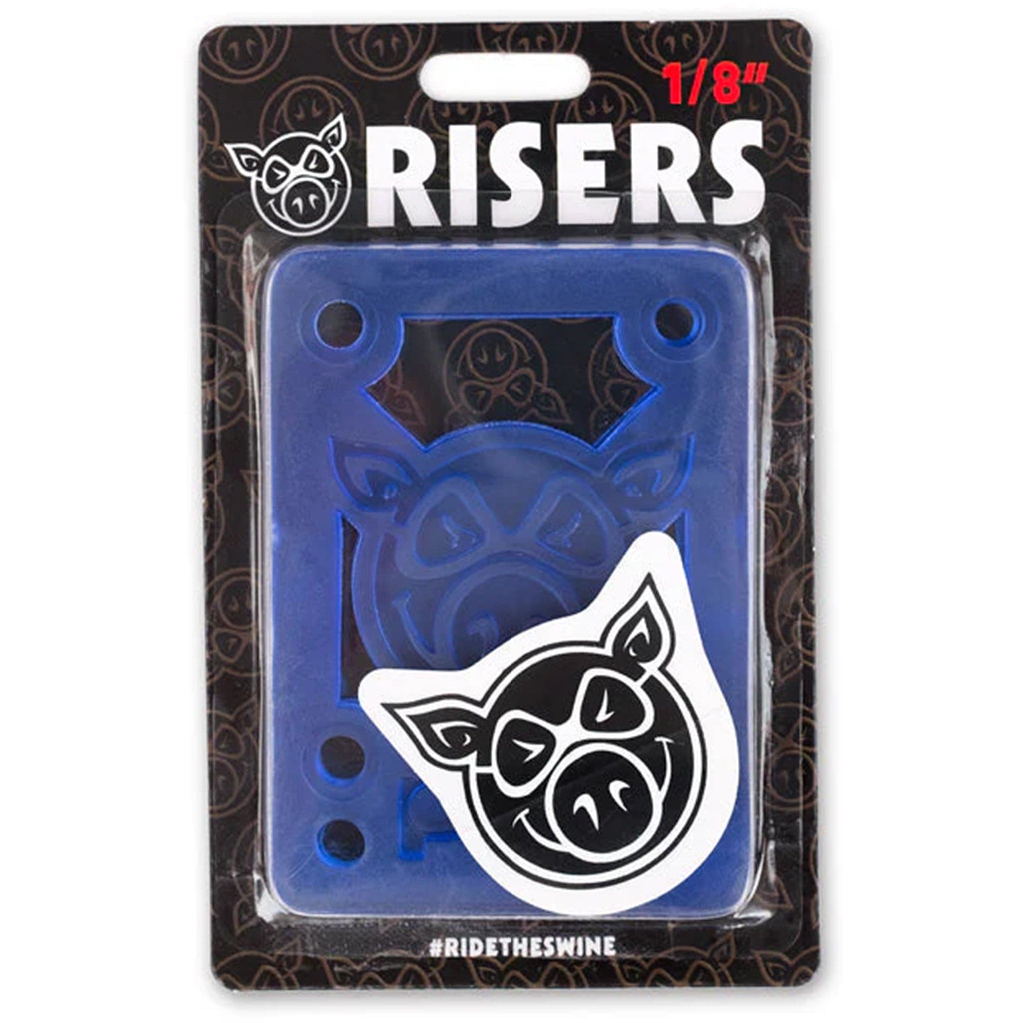 Pig Piles Hard Risers 1/8" Blue Skateboard Accessories