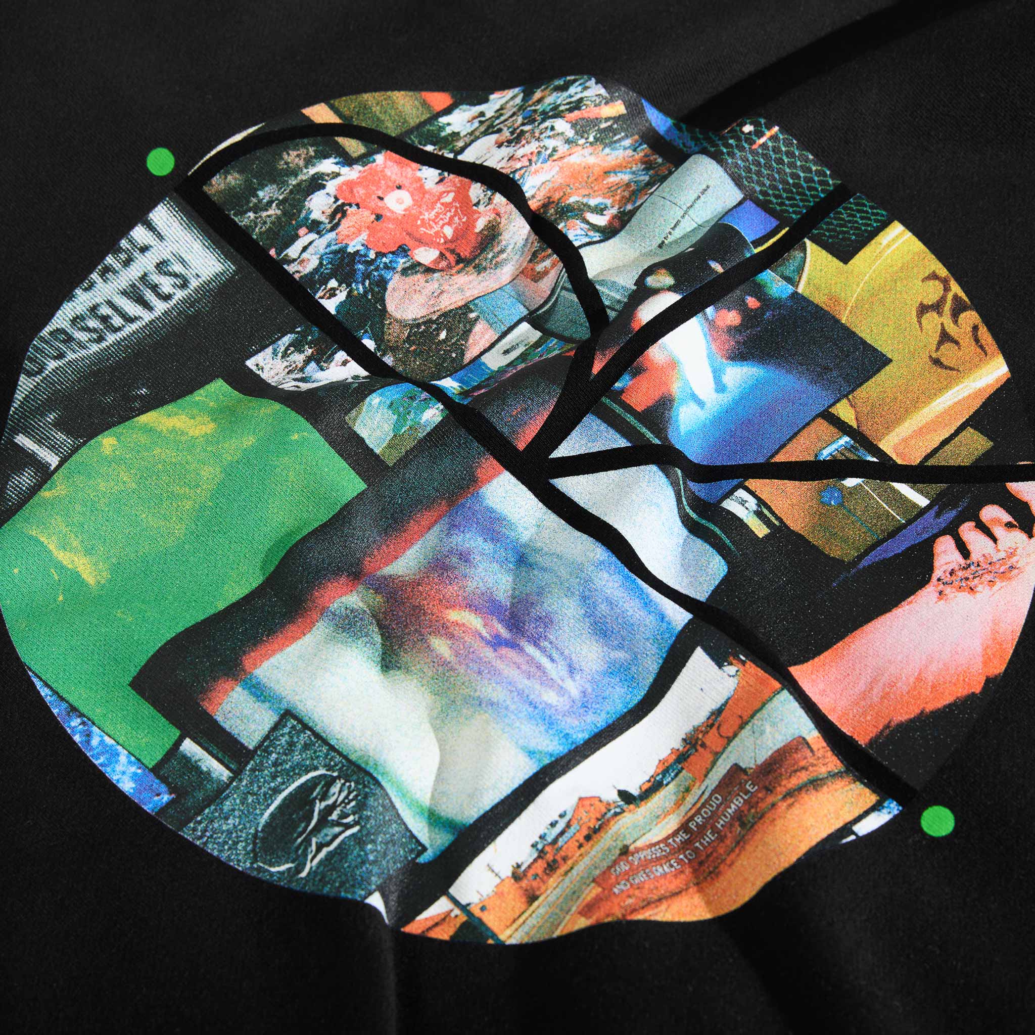 Polar Dave Hoodie Fill Logo Ourselves Collage Black Sweatshirts