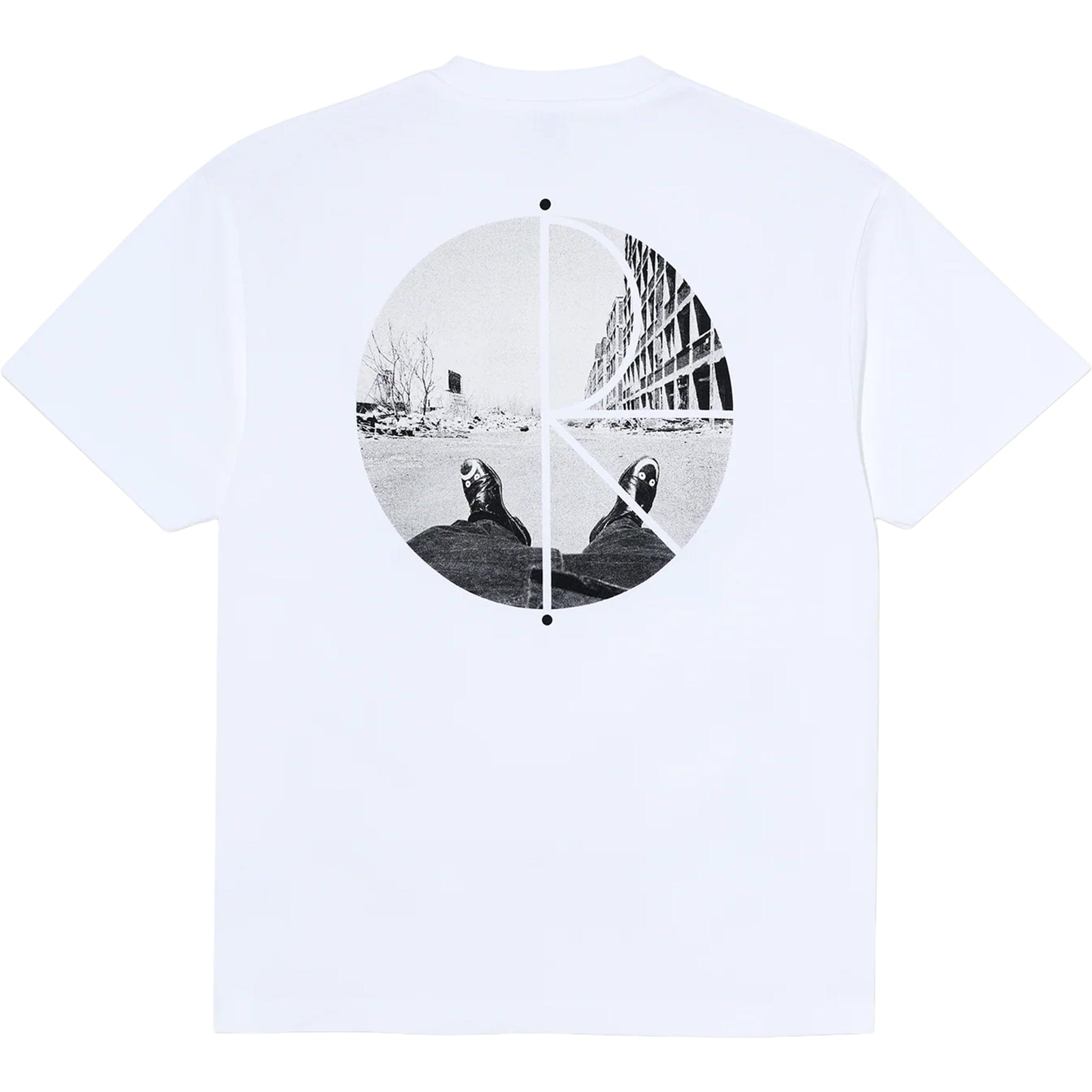 Polar Fill Logo Tee Happy Sad White T Shirt