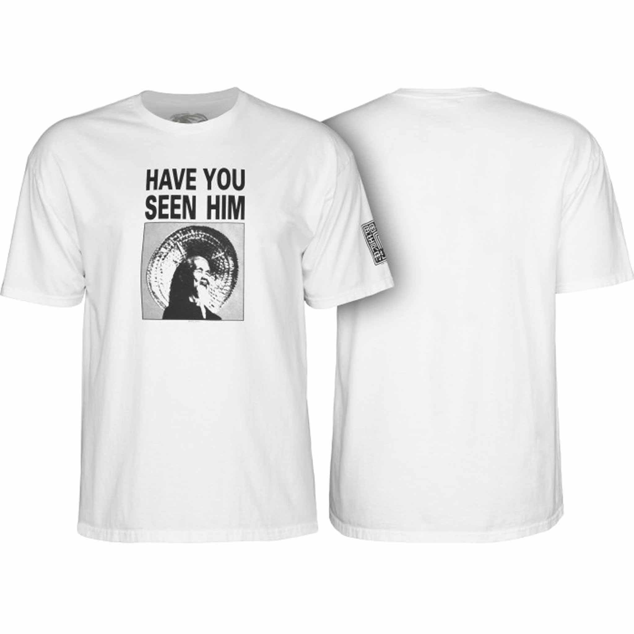 Powell Peralta Animal Chin Have You Seen Him Tee White T Shirt