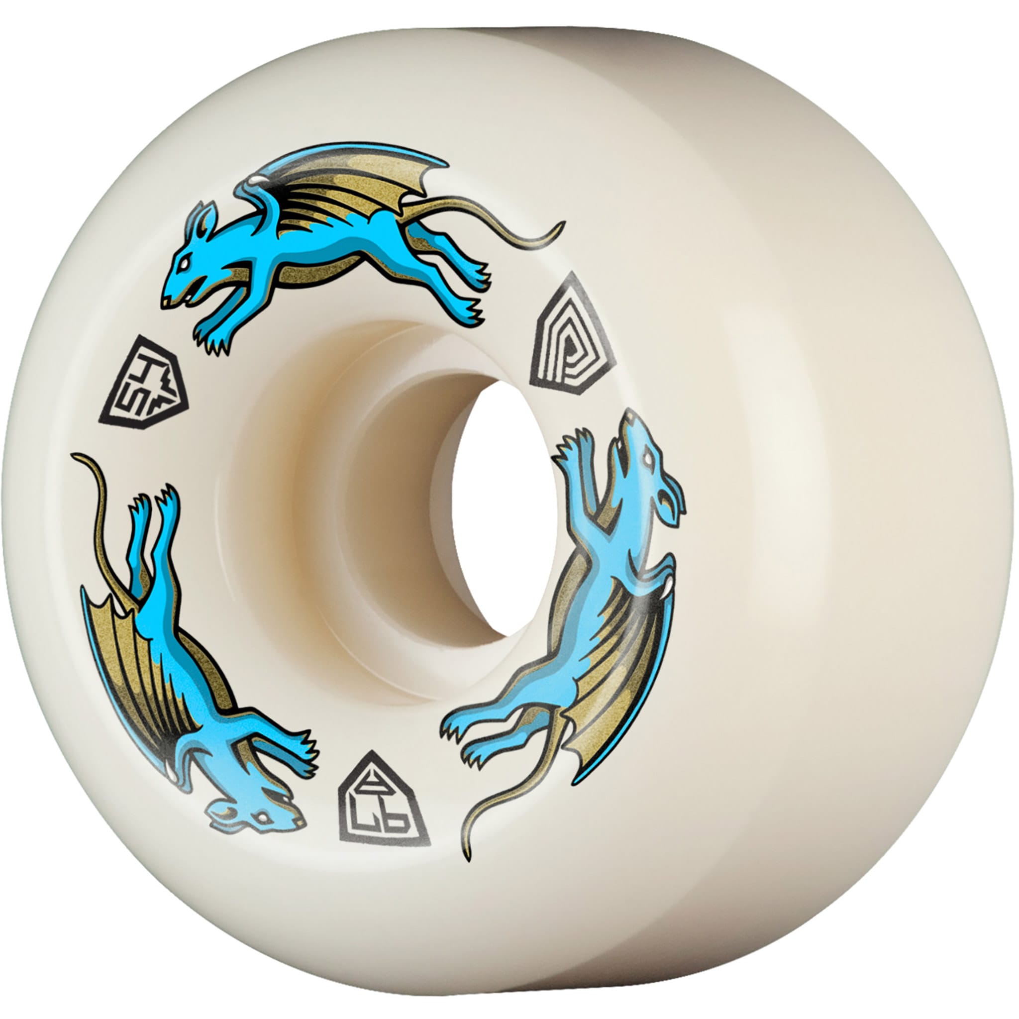 Powell Peralta Nano Rat Dragons AA2 Skateboard Wheels 97a 54mm x 39mm Skateboard Wheels