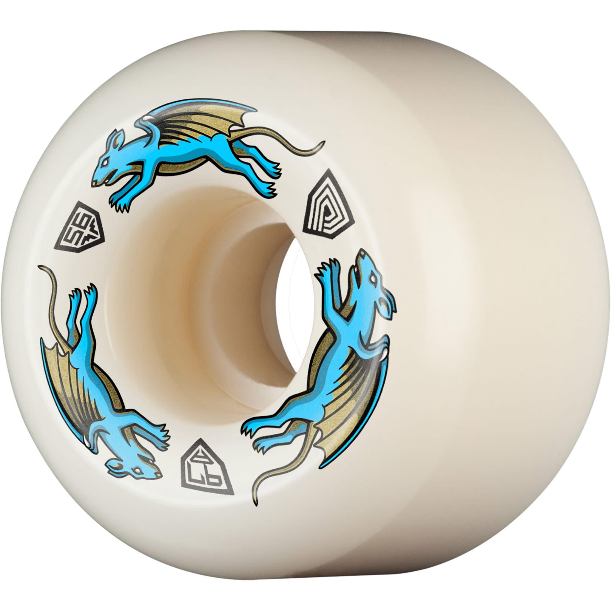 Powell Peralta Nano Rat Dragons AA2 Skateboard Wheels 97a 56mm x 39mm Skateboard Wheels