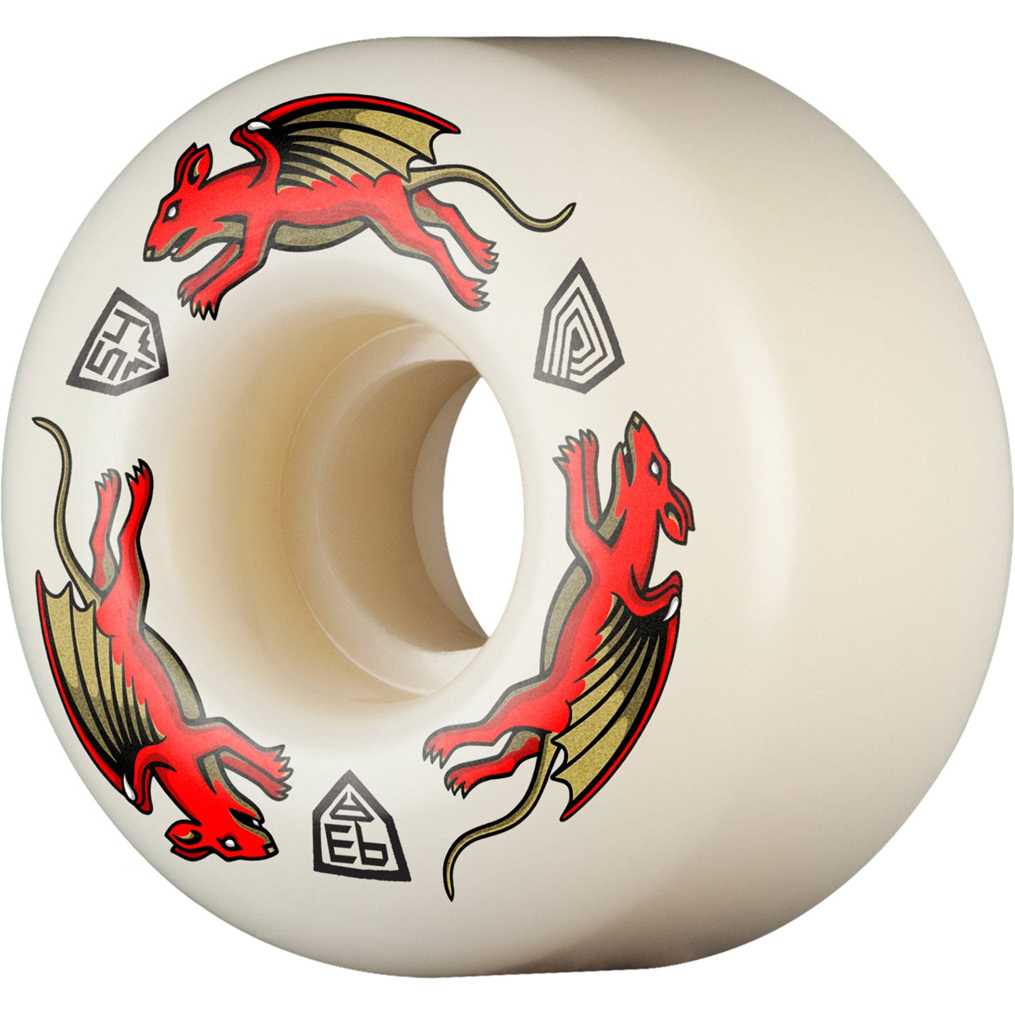 Powell Peralta Nano Rat Dragons AV4 Skateboard Wheels 93a 54mm x 34mm Skateboard Wheels