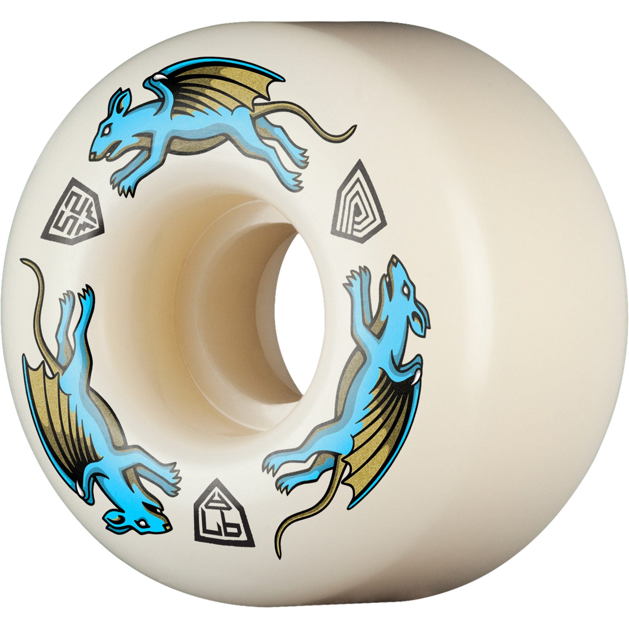 Powell Peralta Nano Rat Dragons AV4 Skateboard Wheels 97a 52mm x 34mm Skateboard Wheels