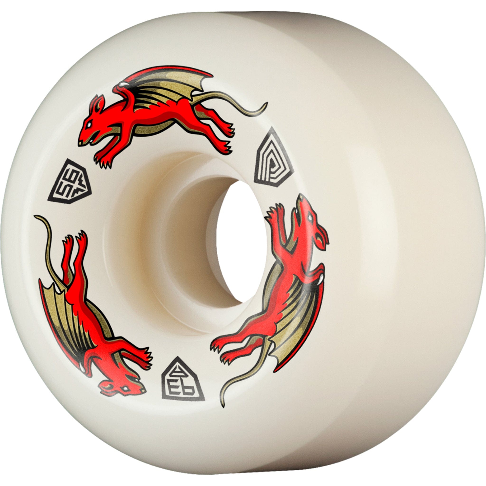 Powell Peralta Nano Rat Dragons AV6 Skateboard Wheels 93a 56mm x 36mm Skateboard Wheels
