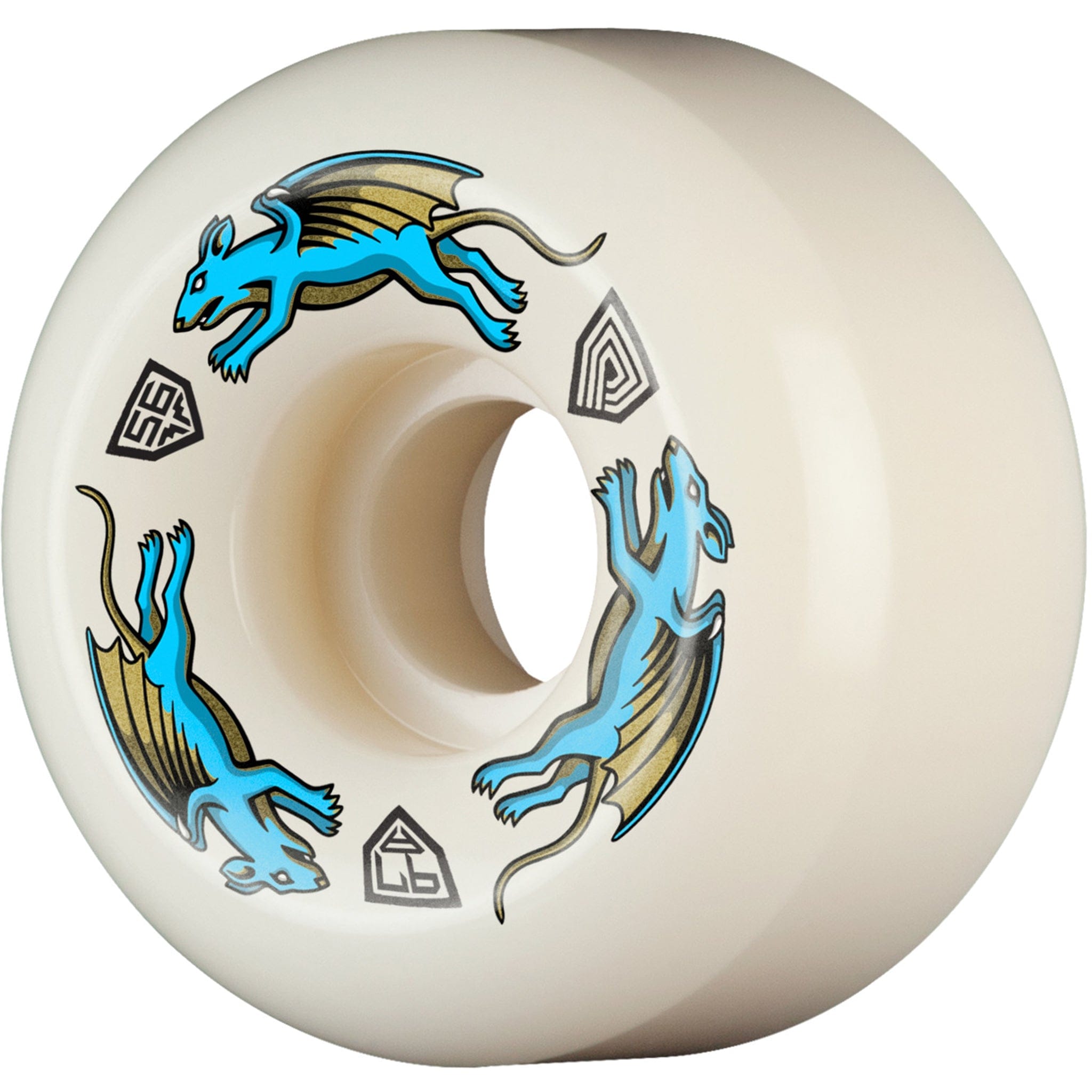 Powell Peralta Nano Rat Dragons AV6 Skateboard Wheels 97a 56mm x 36mm Skateboard Wheels