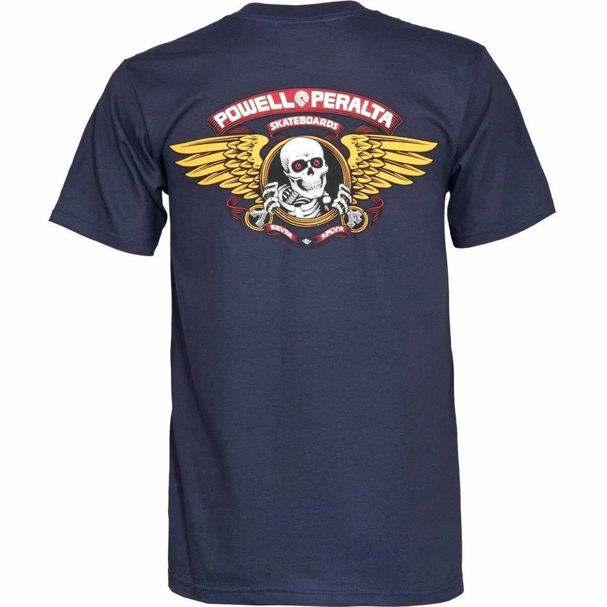 Powell Peralta Winged Ripper Tee Navy T Shirt