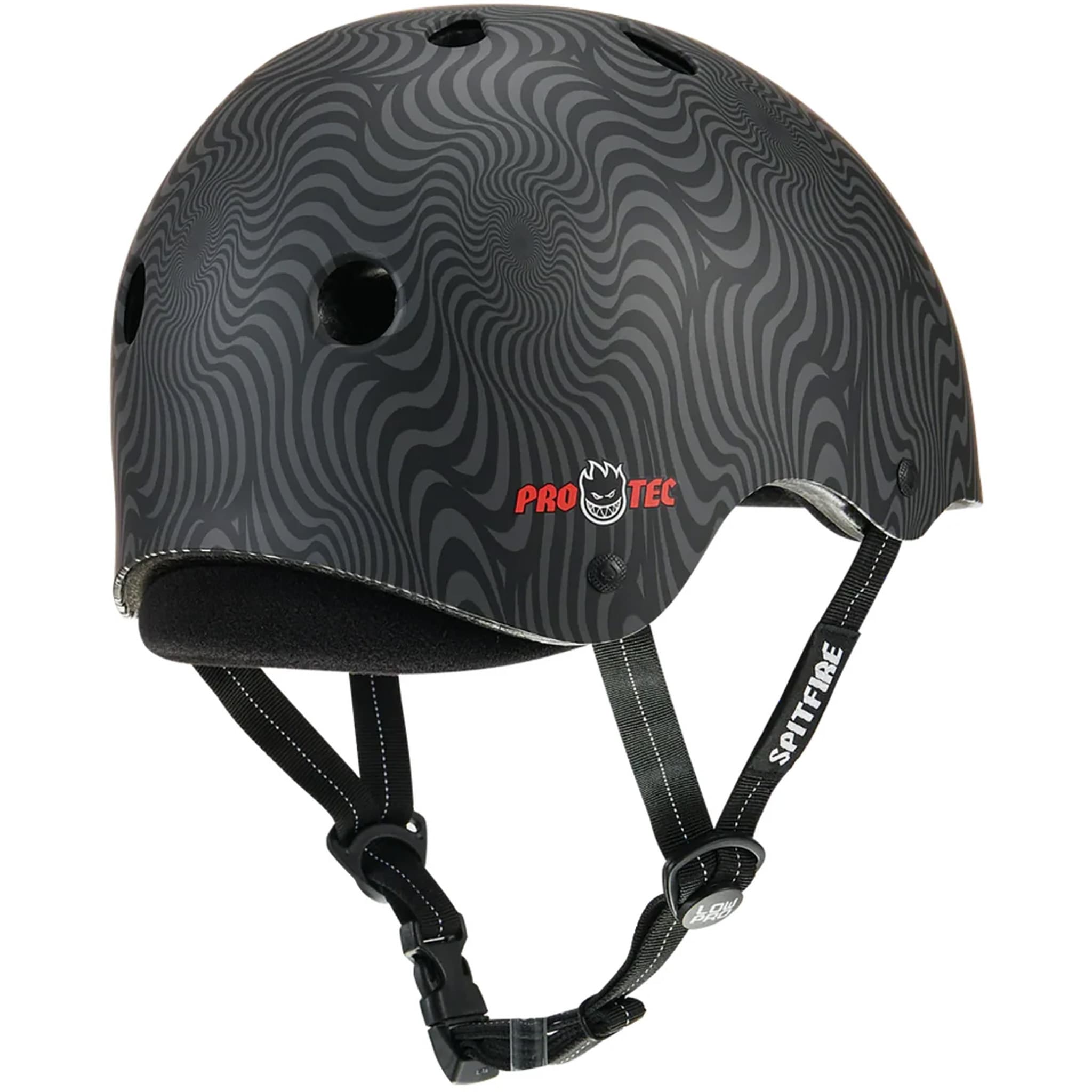 Pro-Tec Low Pro Spitfire Helmet Black Swirl Skateboard Helmet
