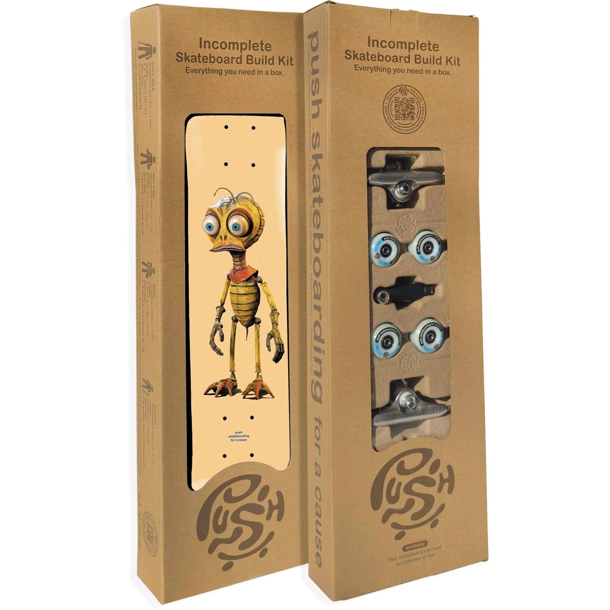 Push Bee Zombie FP Incomplete 8" Skateboard Complete