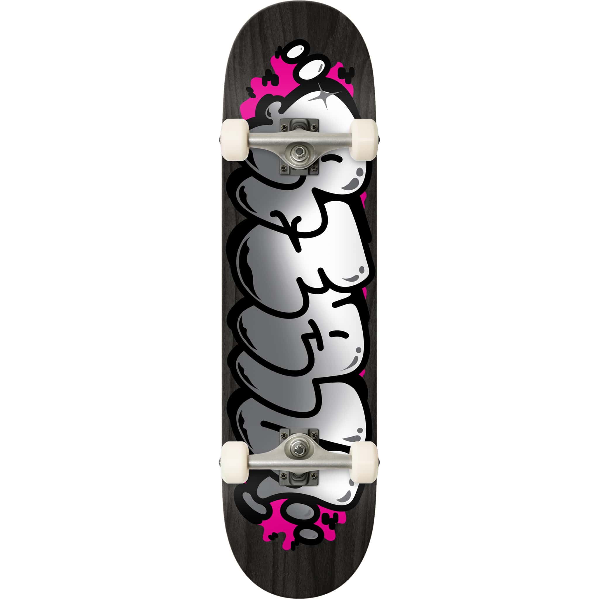 Real Bubble Letter Foil Skateboard Complete 8.5" Skateboard Complete