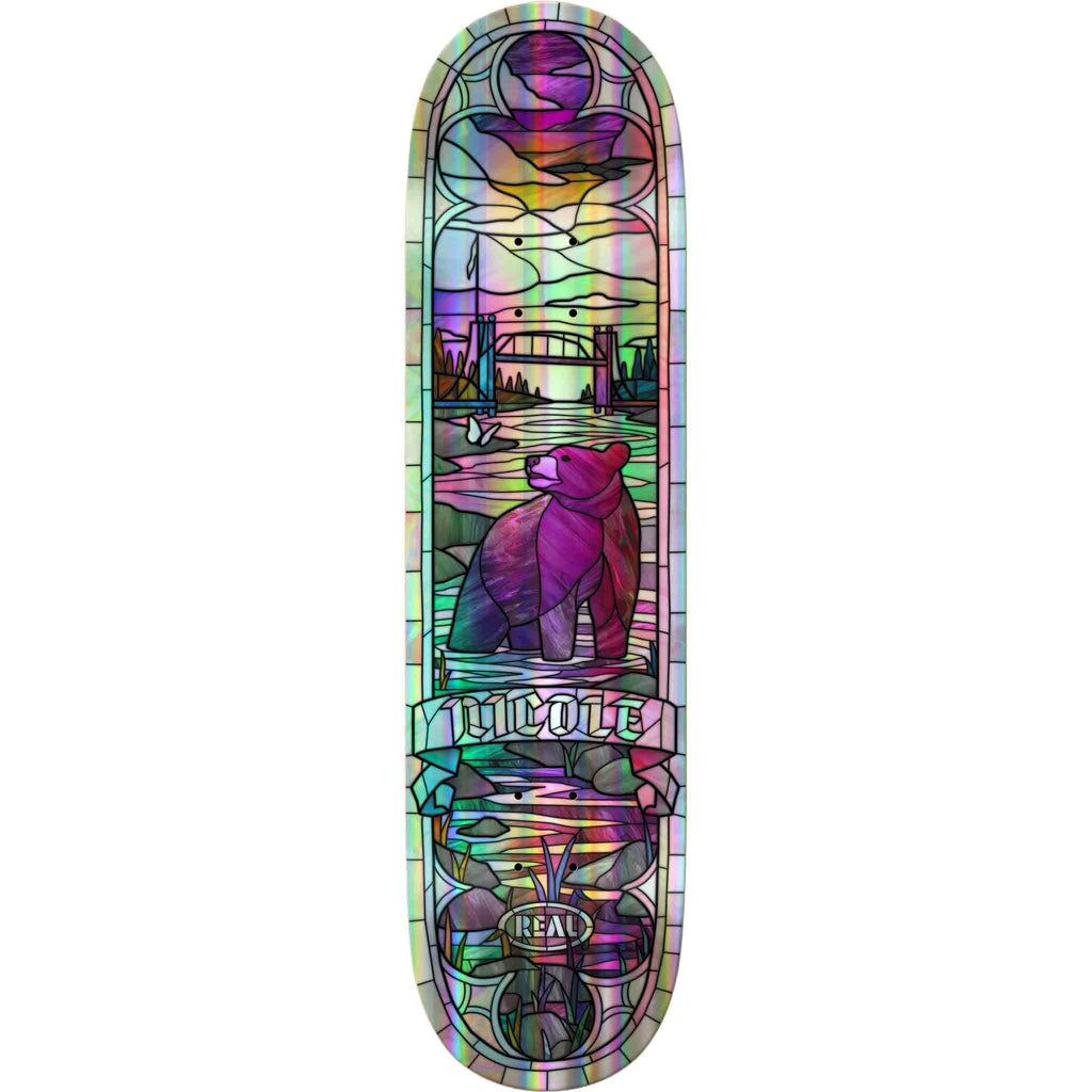 Real Hause Rainbow Foil Holographic Cathedral 8.38" Skateboard Deck Skateboard