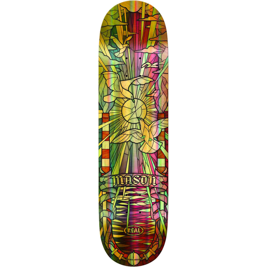 Real Mason Gold Foil Holographic Cathedral True Fit 8.25" Skateboard Deck Skateboard
