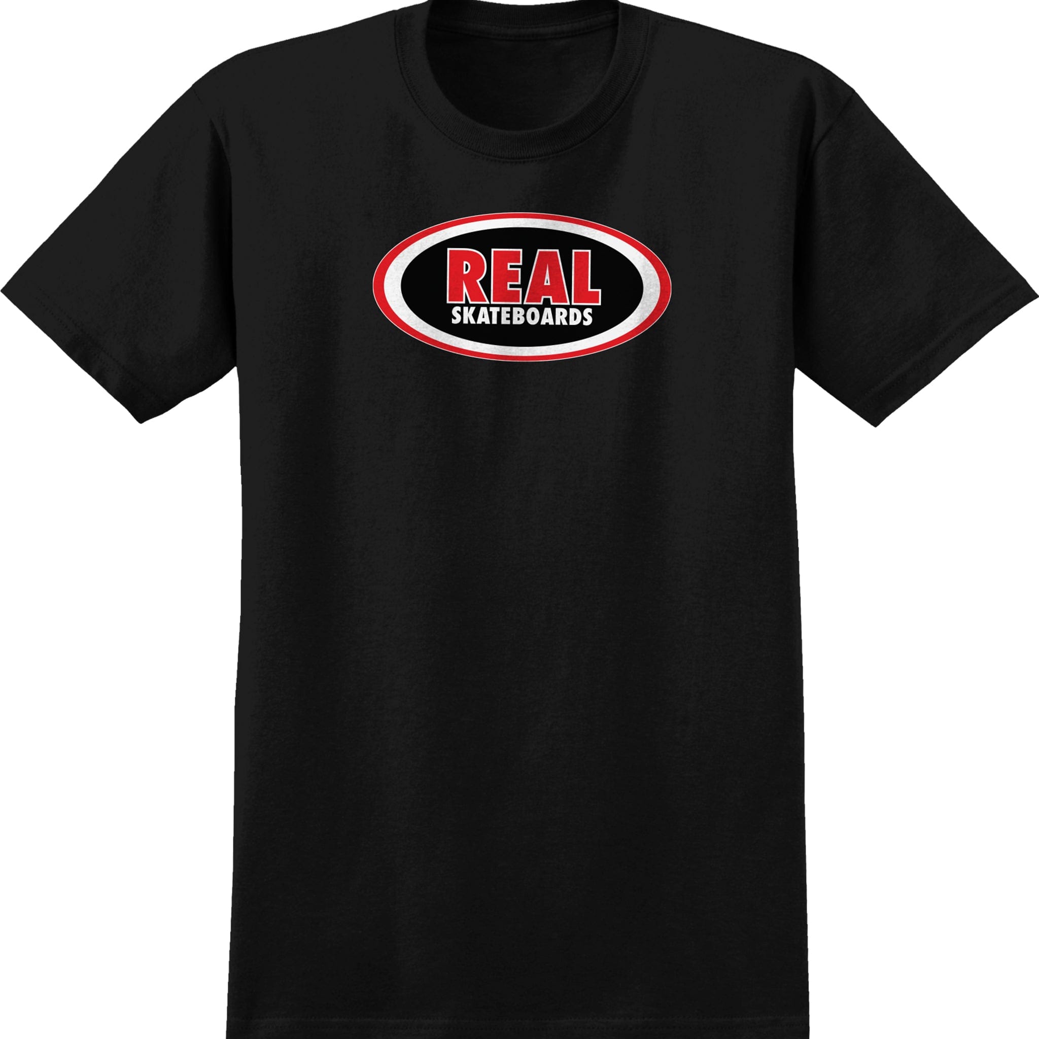 Real Oval Tee Black T Shirt