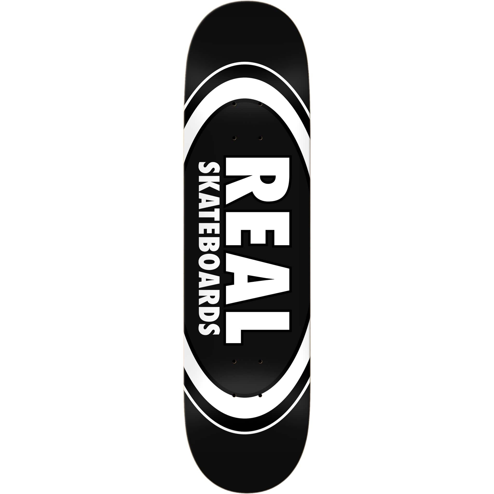 Real Team Classic Oval Black Skateboard Deck 8.25" Skateboard