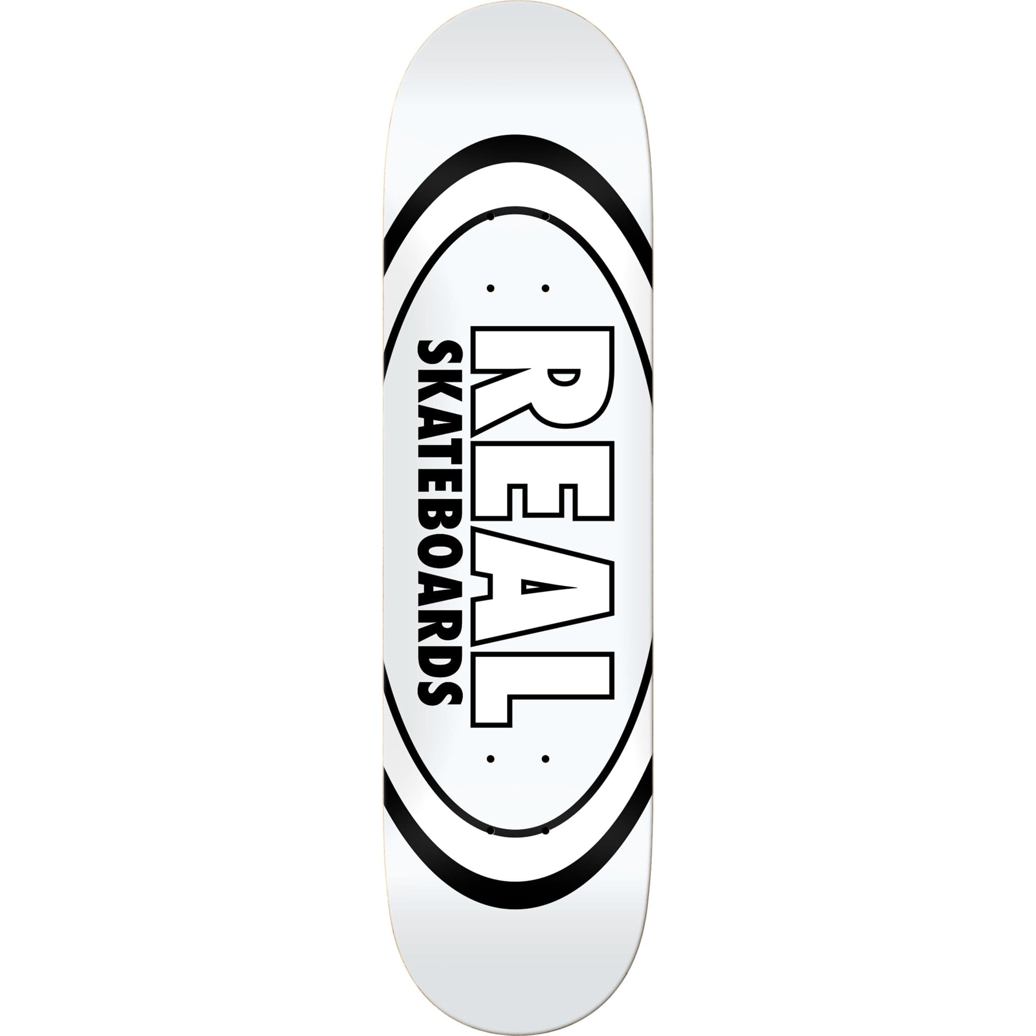 Real Team Classic Oval White Skateboard Deck 8.38" Skateboard