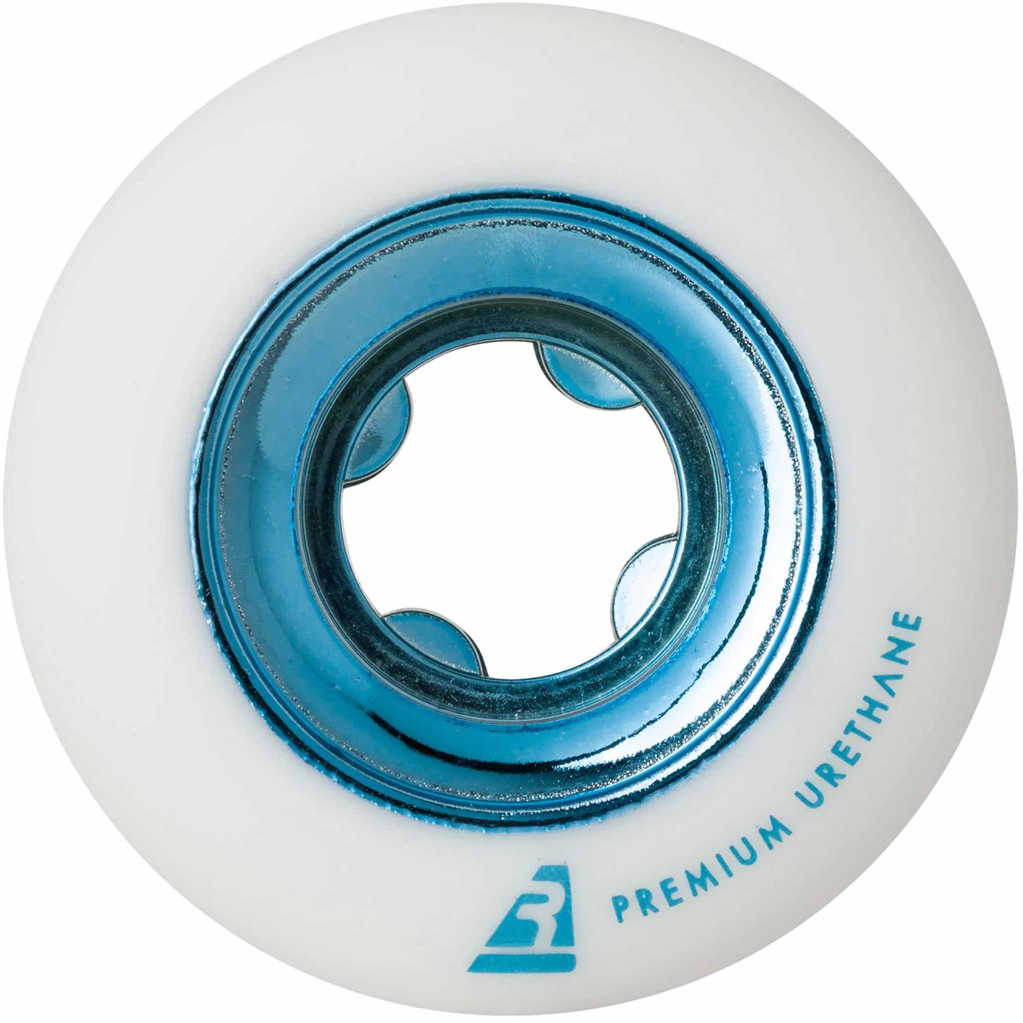 Ricta Chrome Core White Teal 99A 53mm Skateboard Wheels Skateboard Wheels