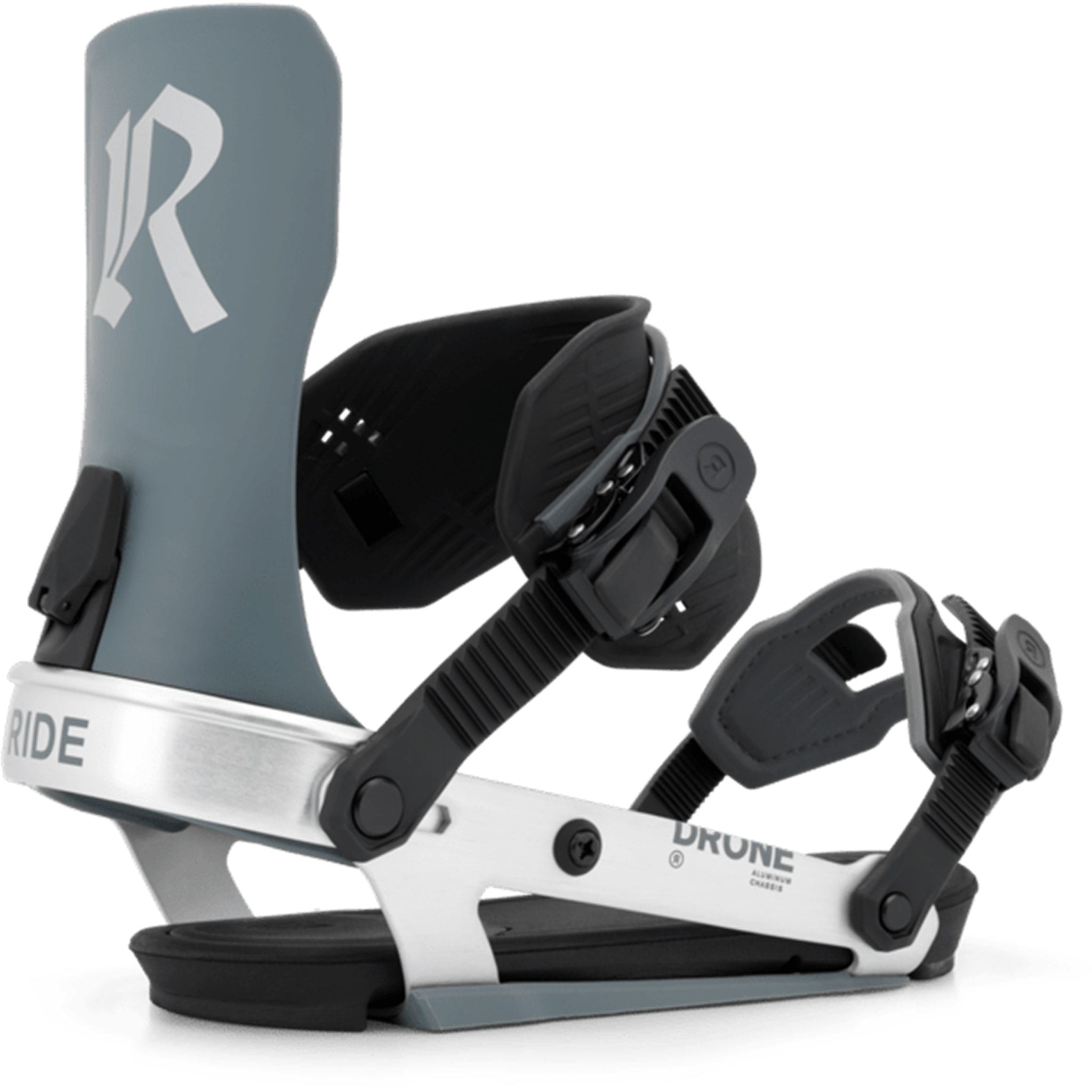 Ride Drone Aluminum Snowboard Binding Silver 2027 Mens Snowboard Bindings