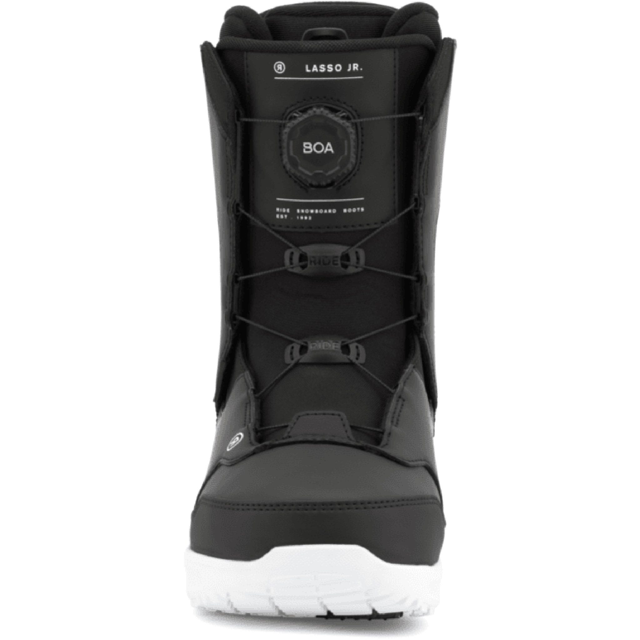 Ride Youth Lasso Jr BOA Snowboard Boot Black 2027 Kids Snowboard Boots
