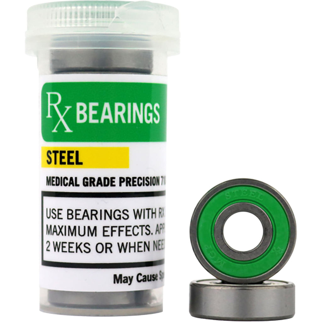 RX Bearings Steel MGP-710 Green Skateboard Bearings