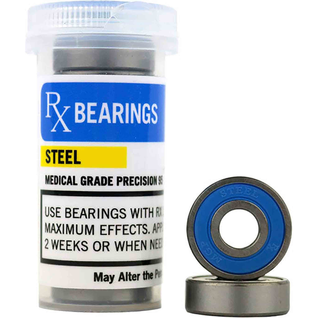 RX Bearings Steel MGP-95 Blue Skateboard Bearings