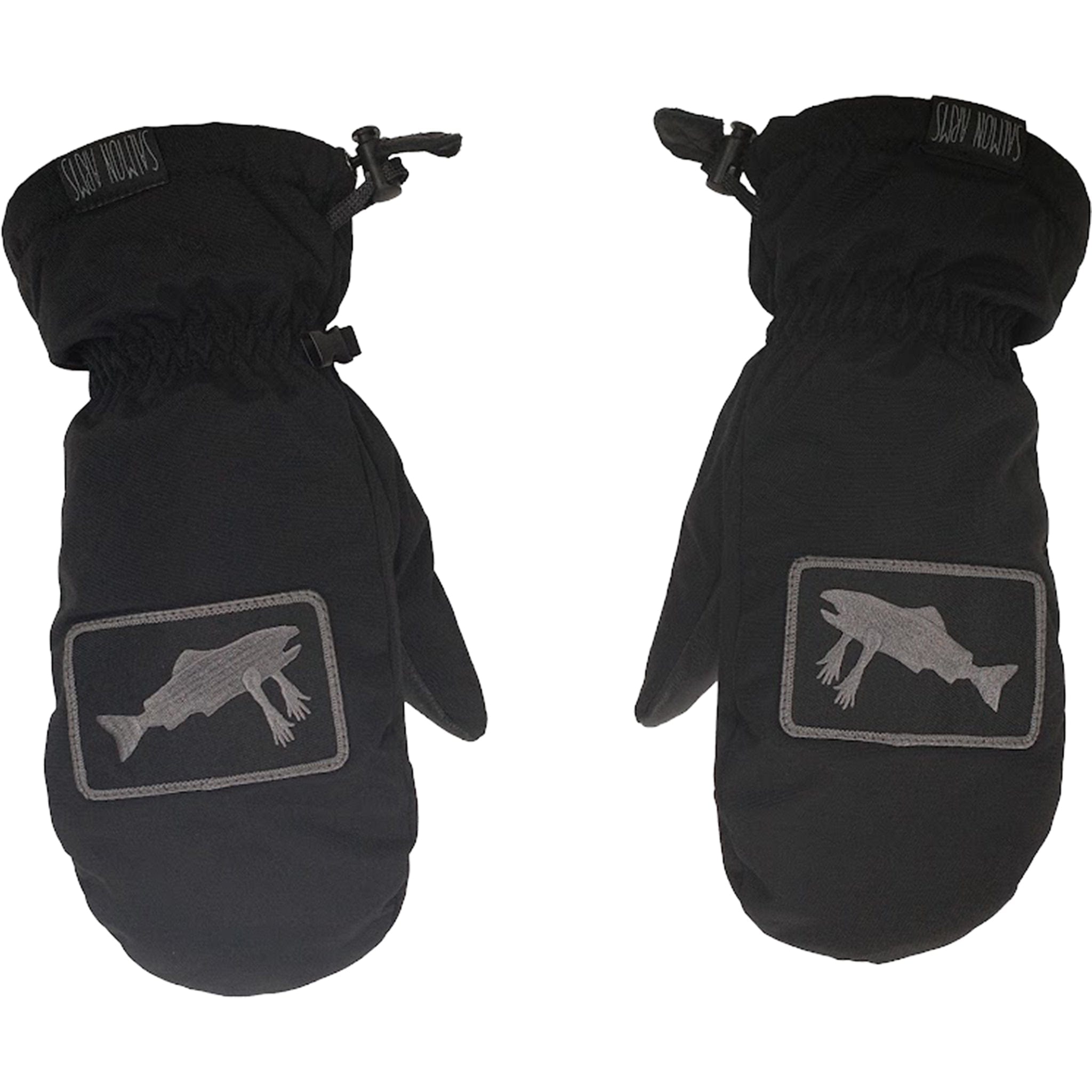 Salmon Arms Classic Mitt Logo Black Grey Gloves & Mitts