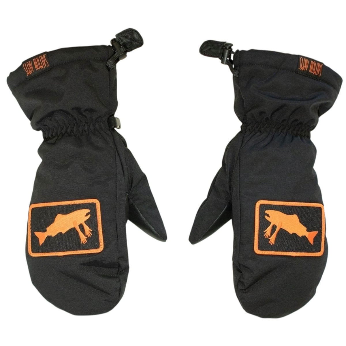 Salmon Arms Classic Mitt Logo Black Orange Gloves & Mitts
