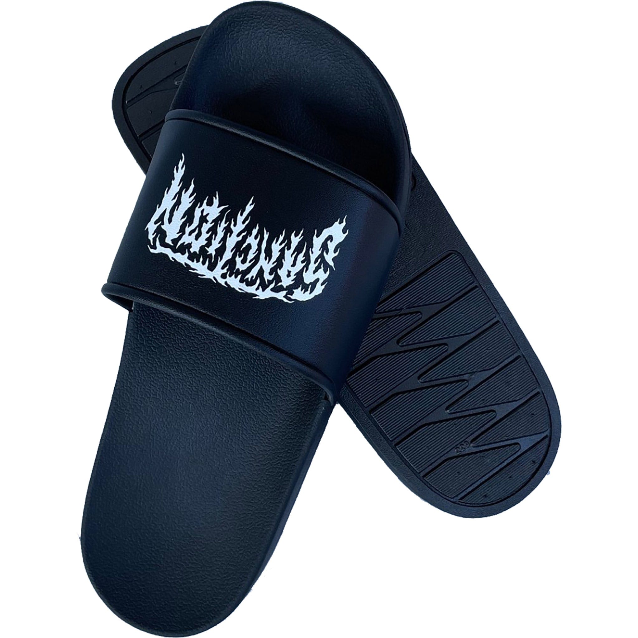 Sanction Heavy Metal Slides Black Shoes