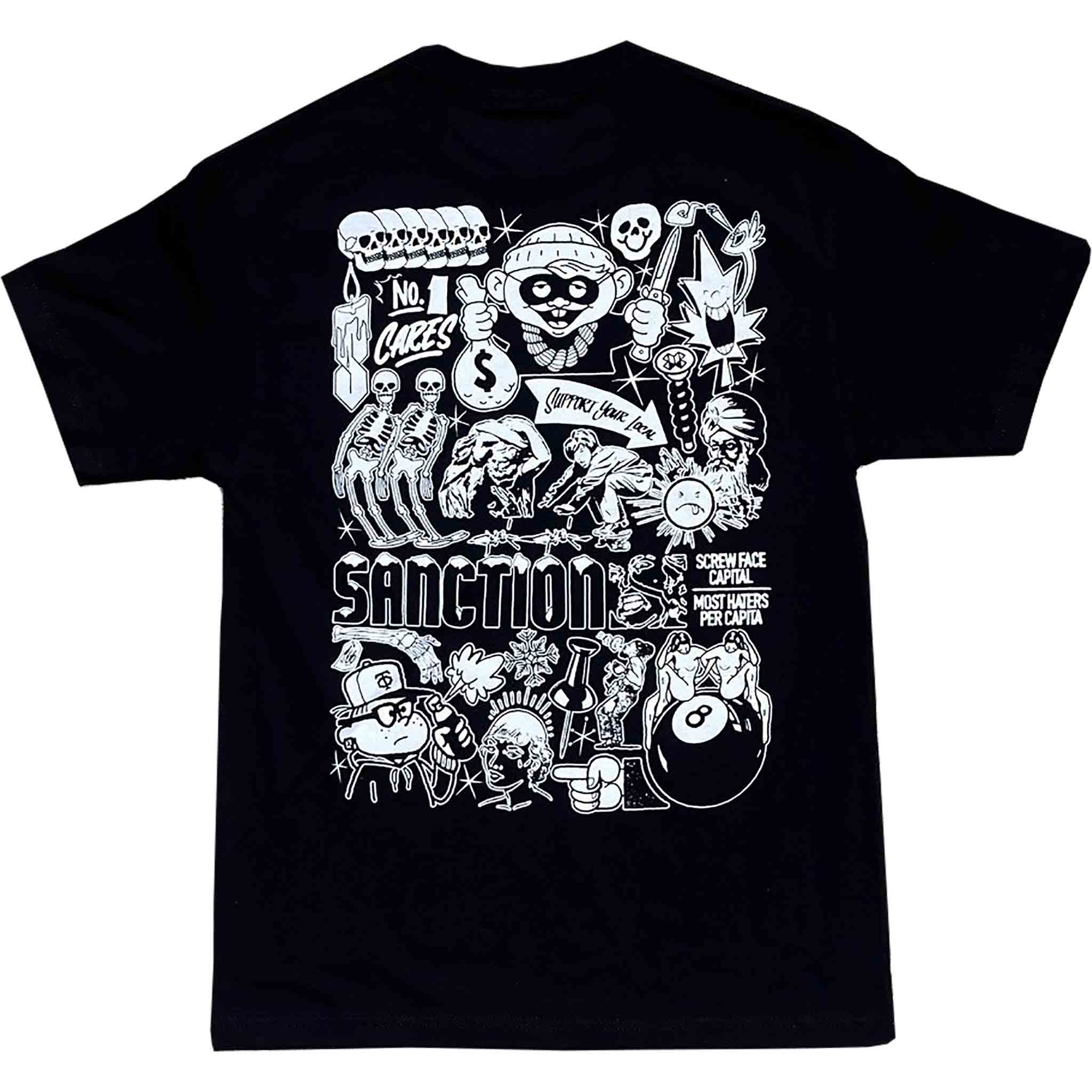 Sanction X Smolik Collage Tee Black T Shirt
