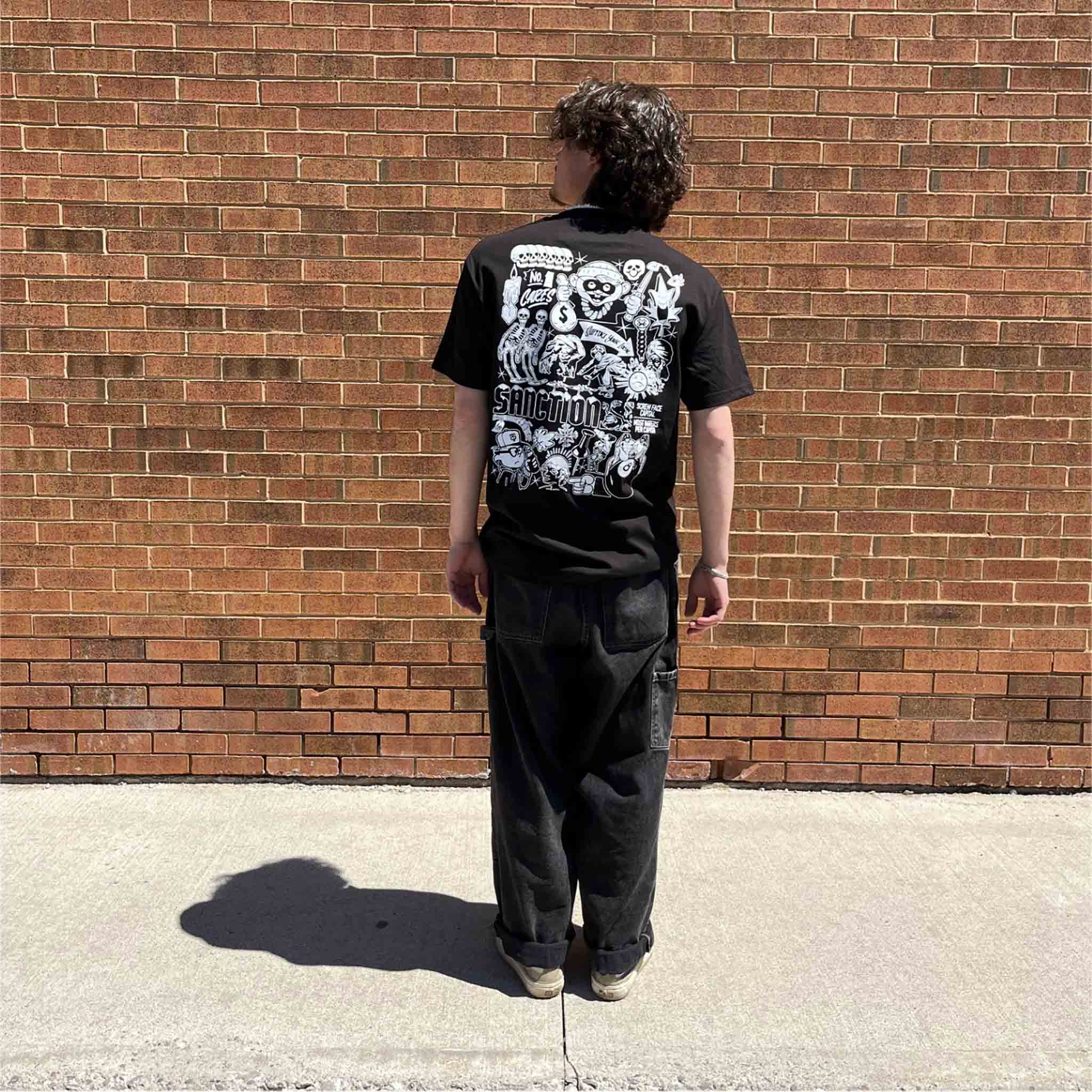 Sanction X Smolik Collage Tee Black T Shirt