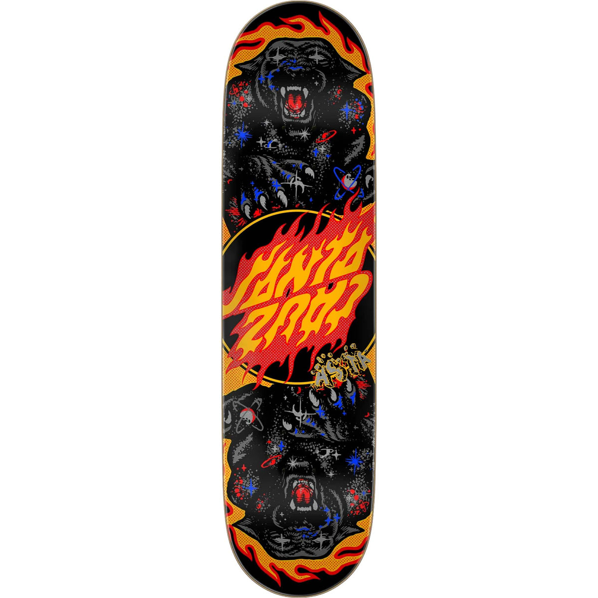 Santa Cruz Asta Comic Cat Twin Tip Skateboard Deck 8.2" Skateboard