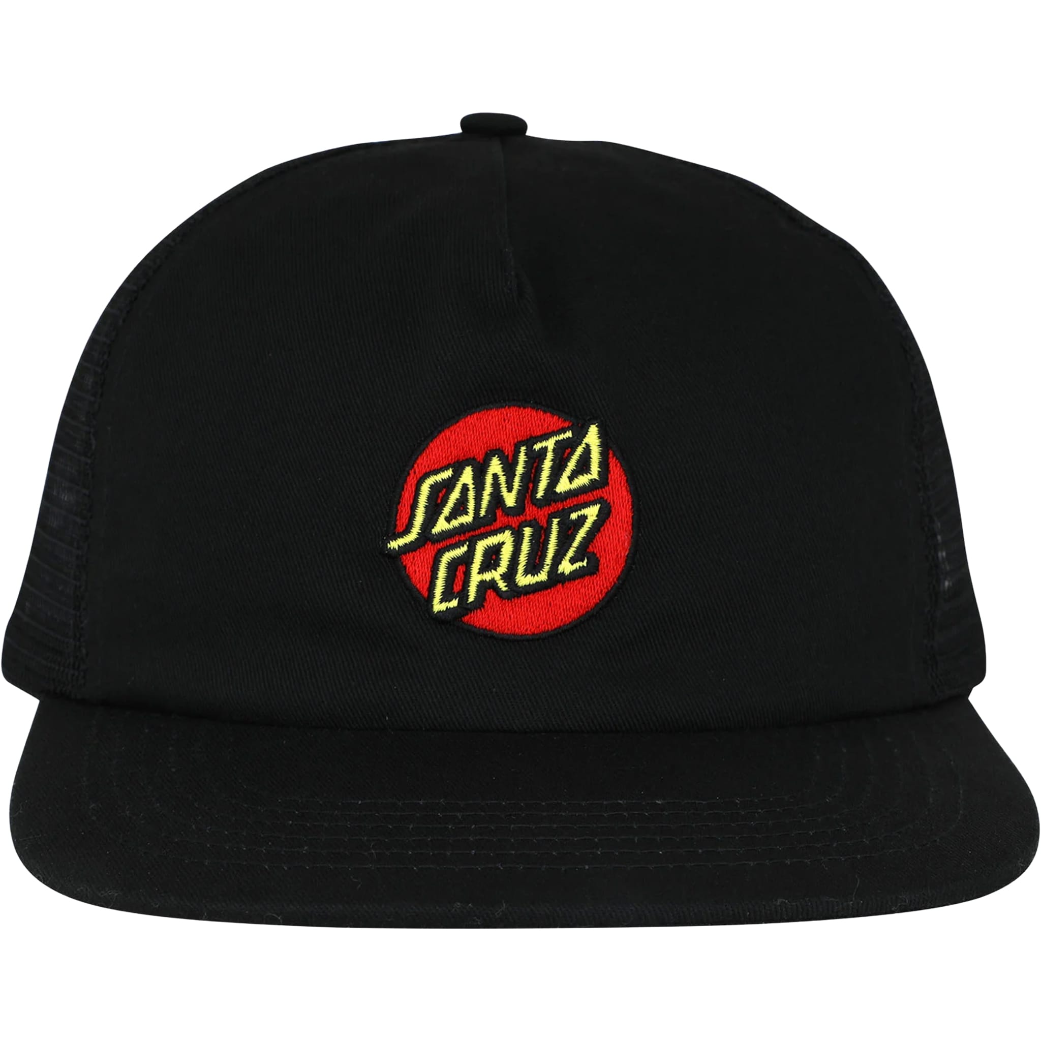 Santa Cruz Cruz Embroidered Snapback Hat Black Hats