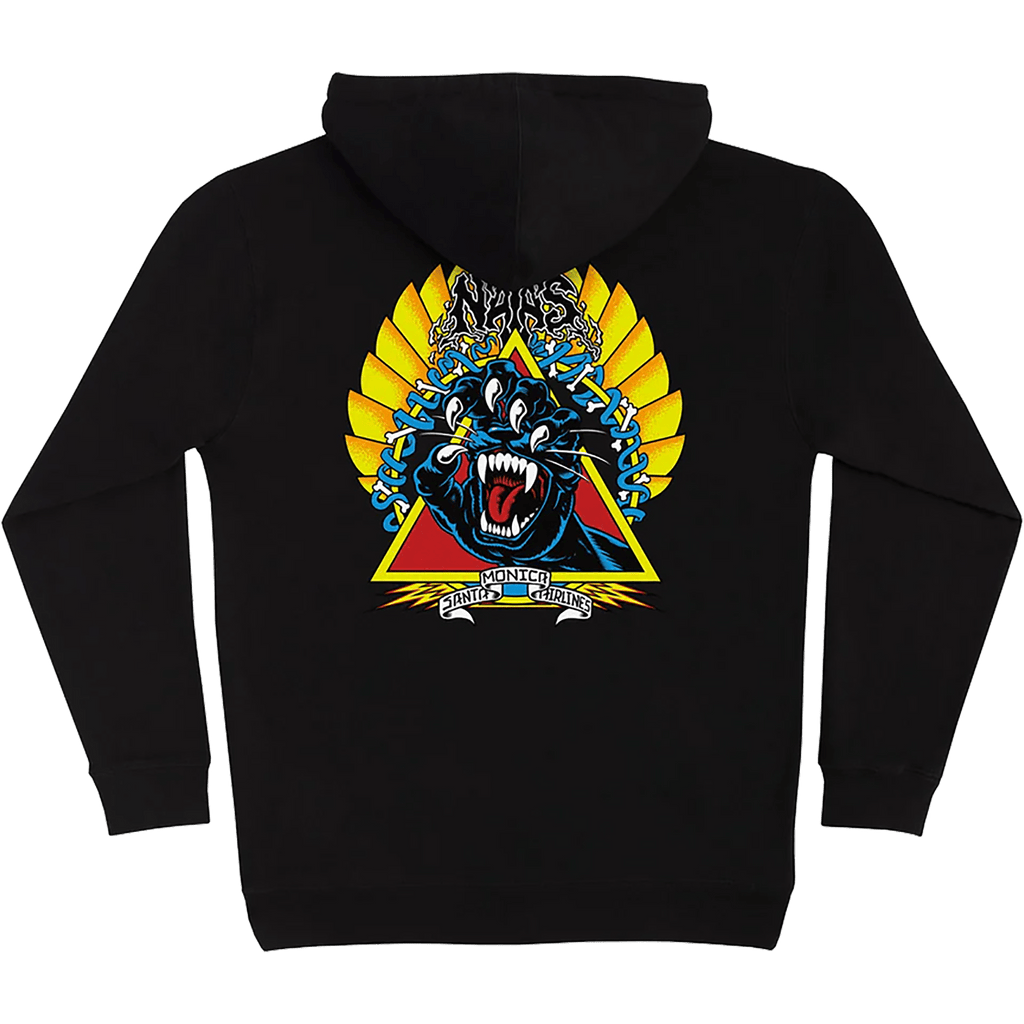 Santa Cruz Natas Screaming Panther Pullover Hoodie Black Sweatshirts