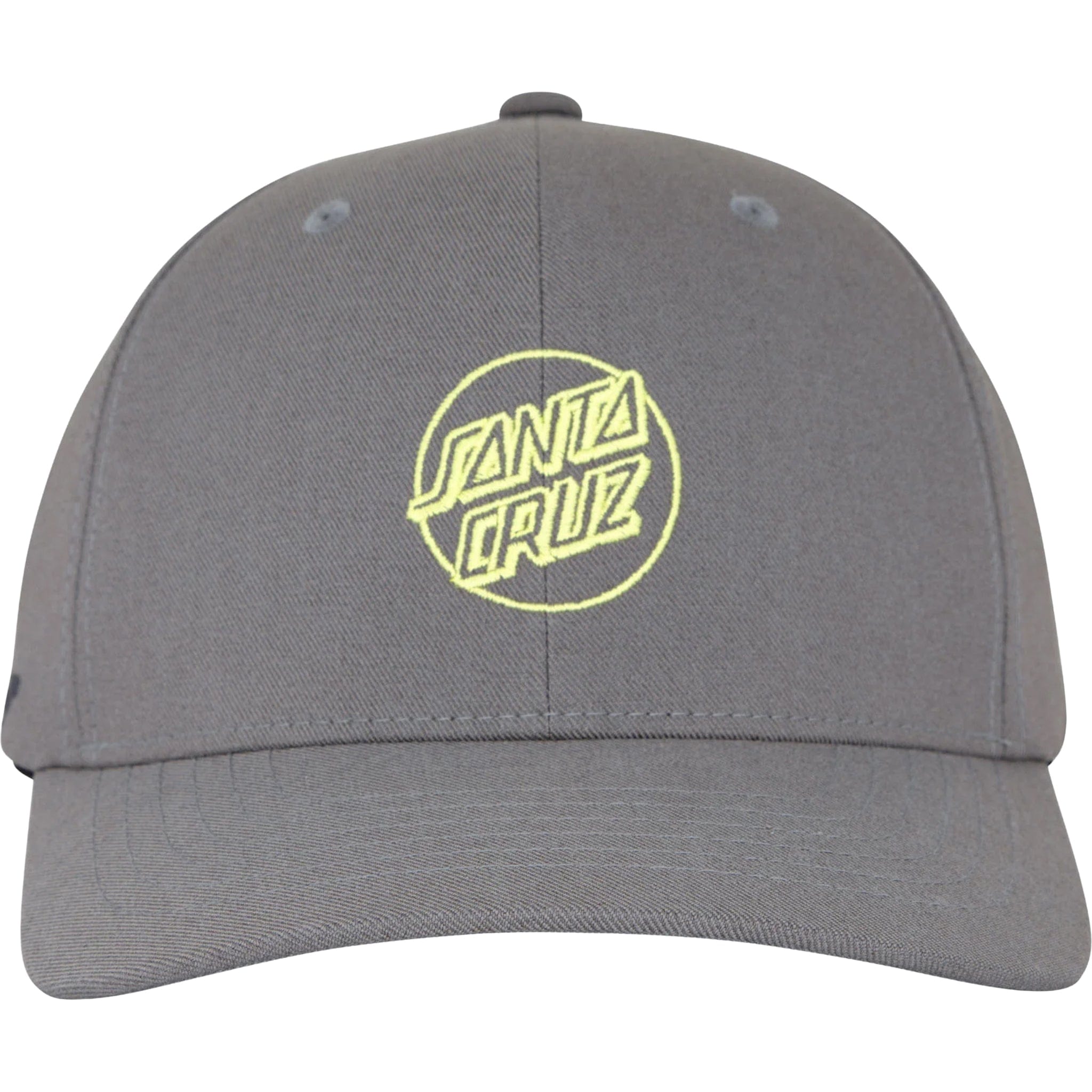 Santa Cruz Opus Dot Snapback Hat Grey Yellow Hats