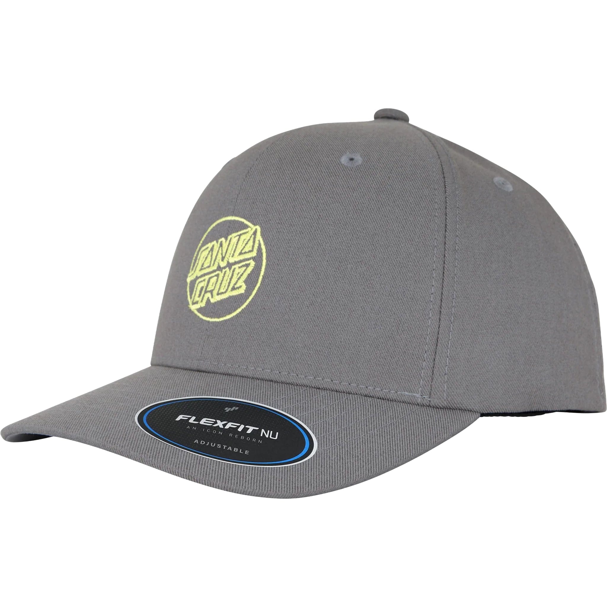 Santa Cruz Opus Dot Snapback Hat Grey Yellow Hats