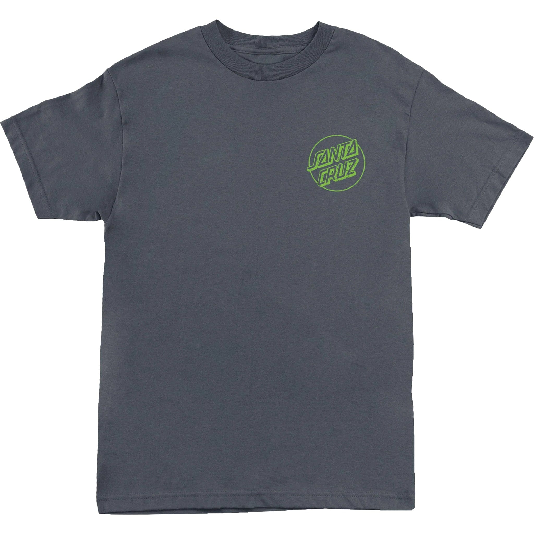 Santa Cruz Opus Dot T-Shirt Charcoal Toxic Crackle T Shirt