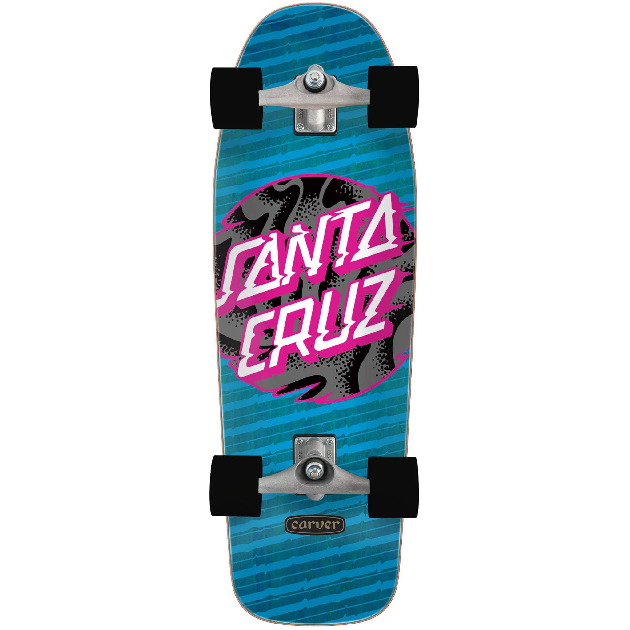 Santa Cruz X Carver Vivid Dot 9.8" Surfskate Complete Skateboard Complete