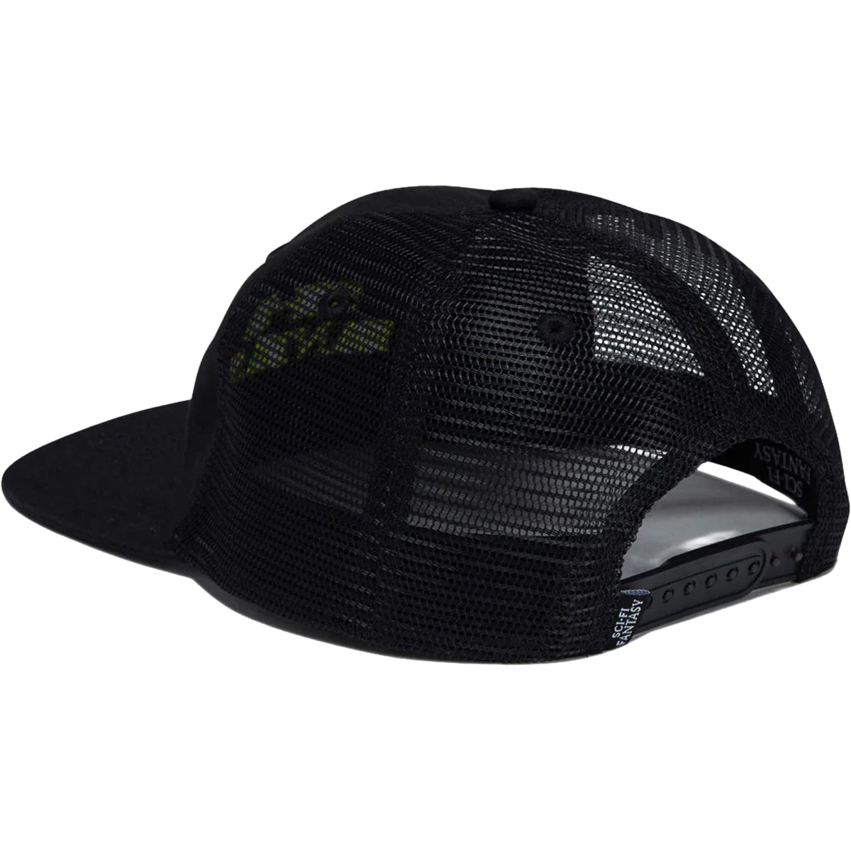 Sci-Fi Fantasy Logo Mesh Snapback Hat Black Hats