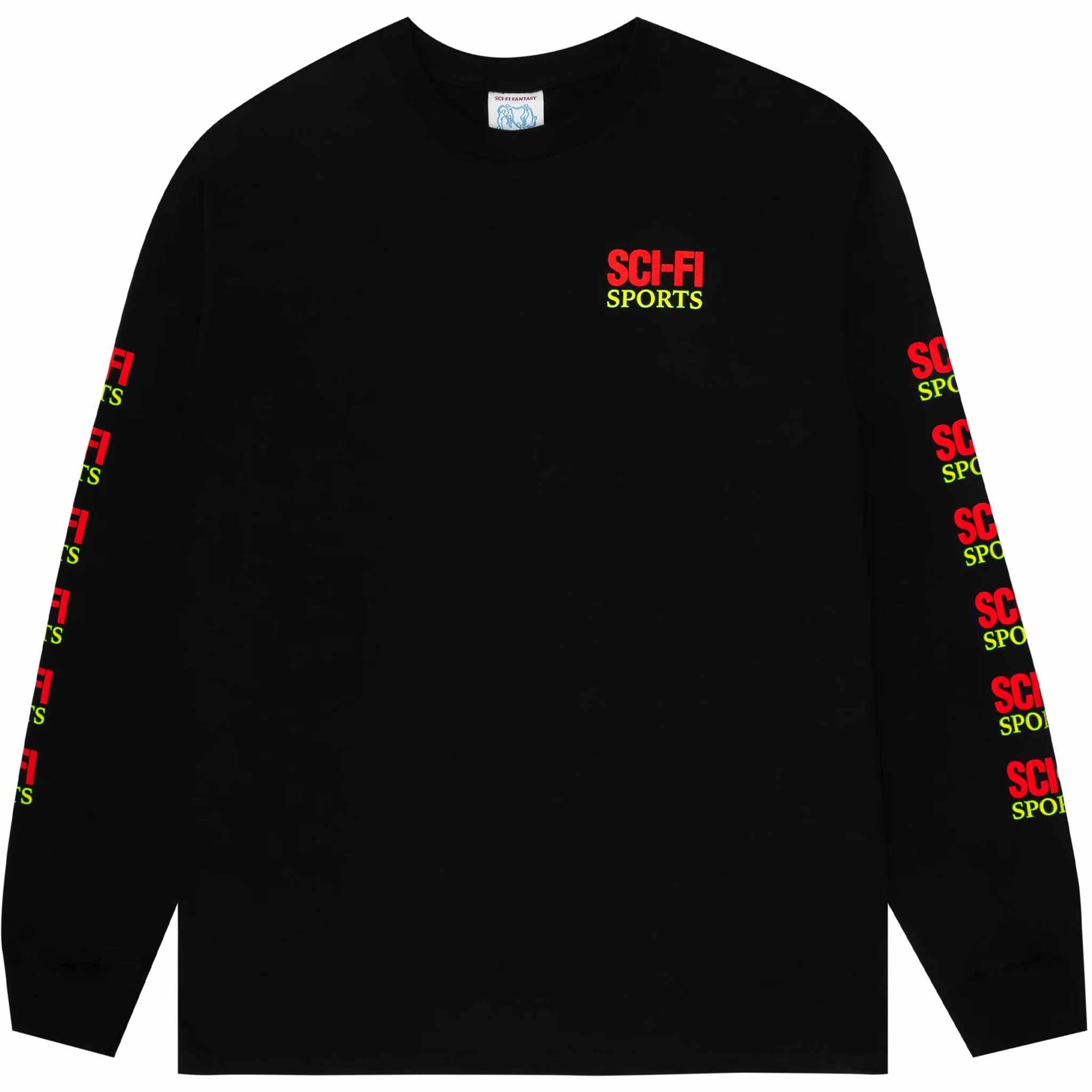 Sci-Fi Fantasy Sports Long Sleeve Tee Black T Shirt