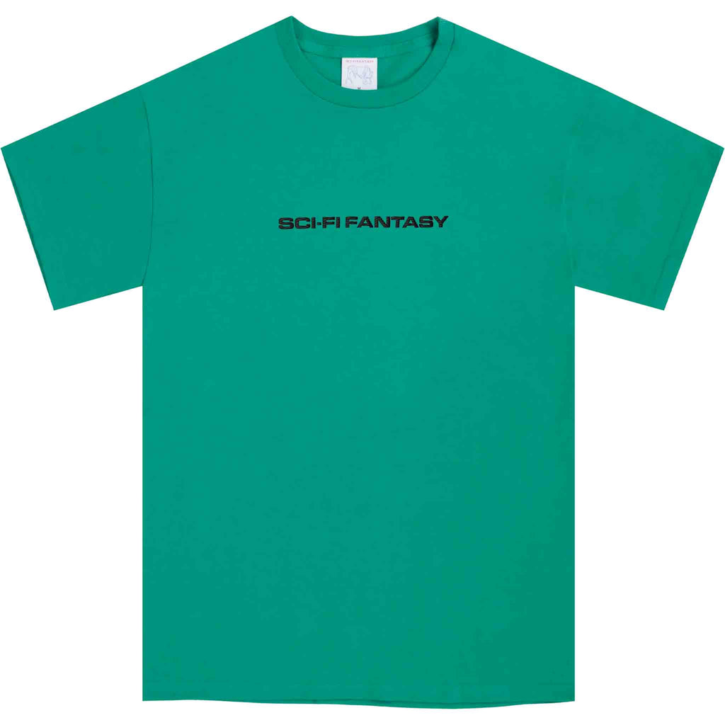 Sci-Fi Fantasy Textured Logo Tee Green T Shirt