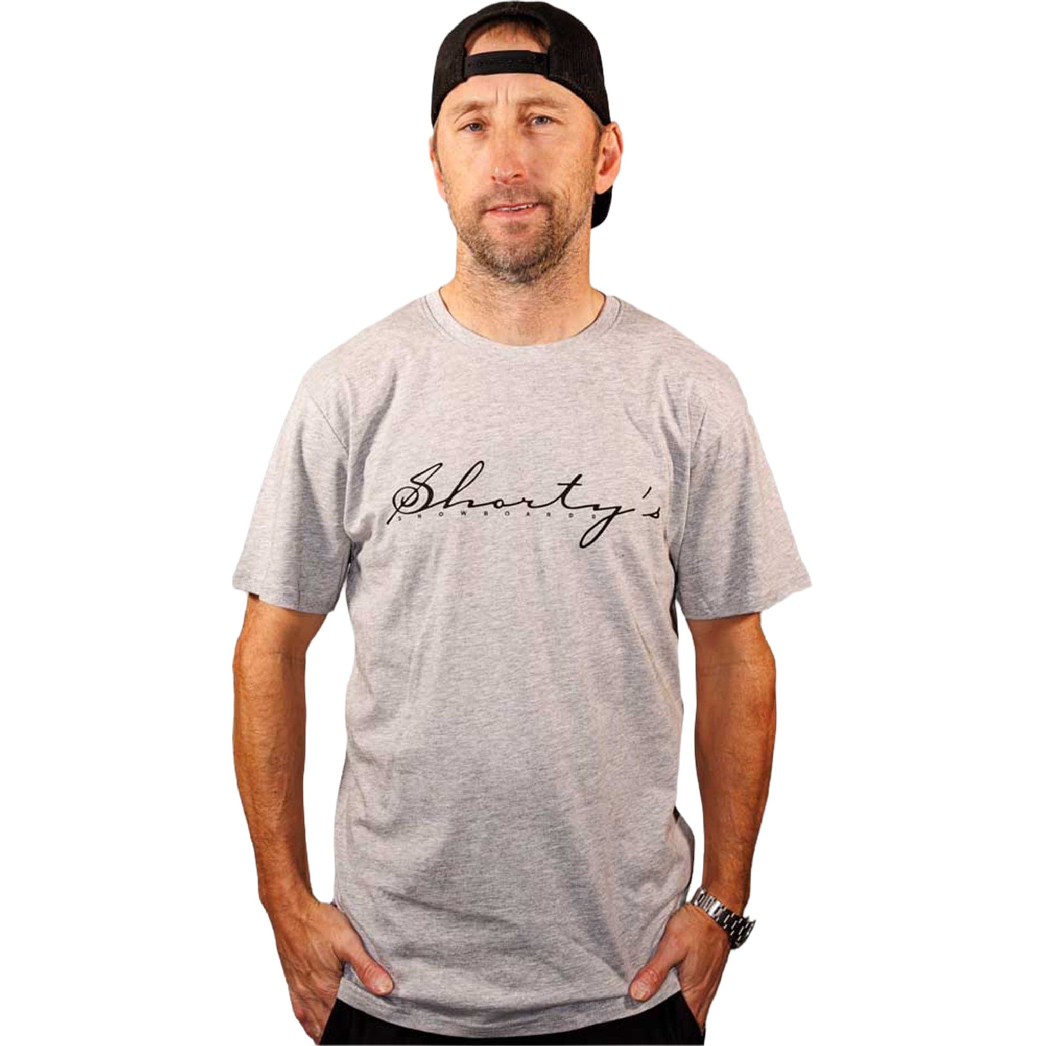 Shorty's Script Tee Grey T Shirts